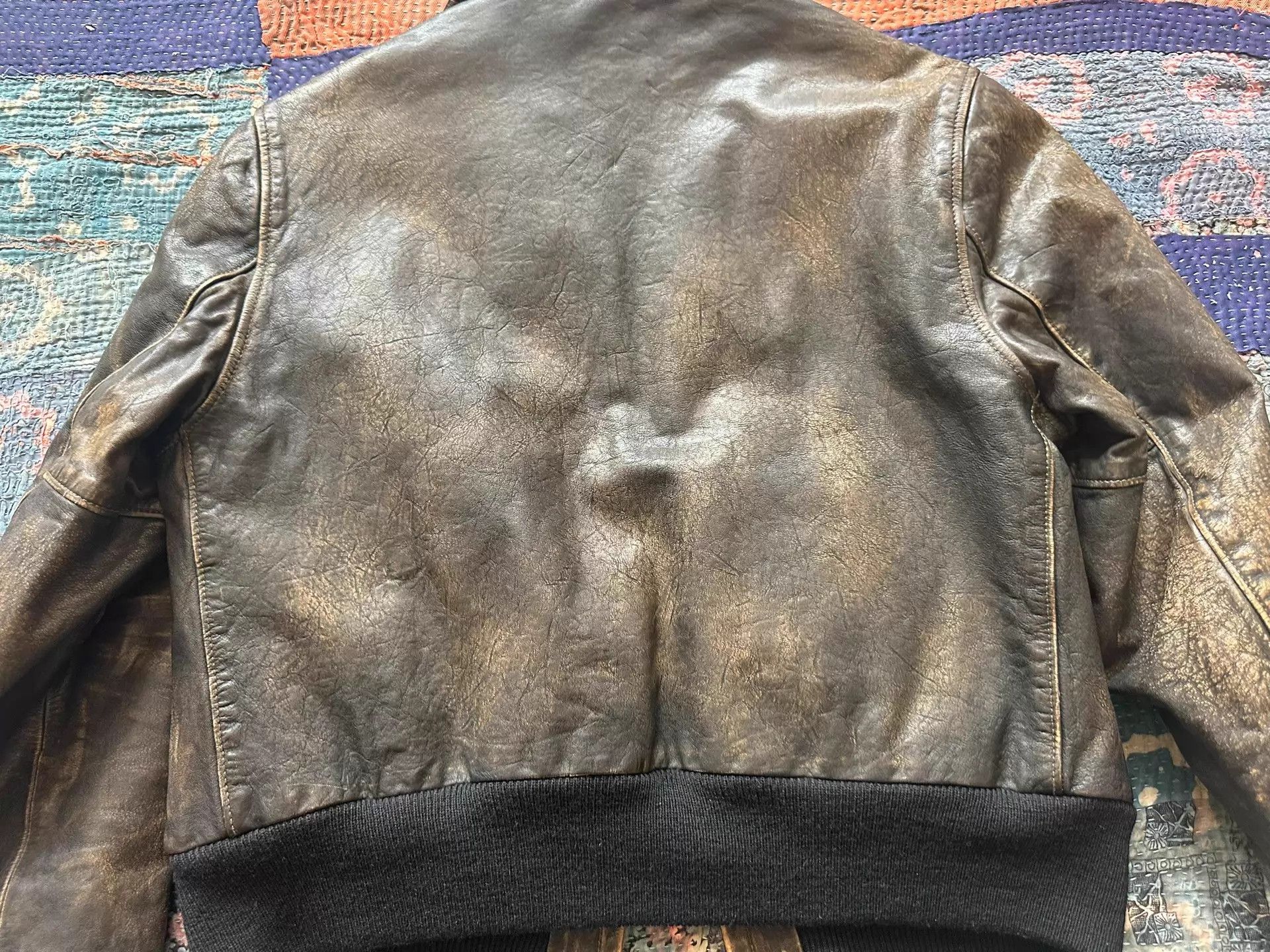 RRL Ralph Lauren RRL Distressed Leather Jacket Size 3 Size US L / EU 52-54 / 3 - 2 Thumbnail