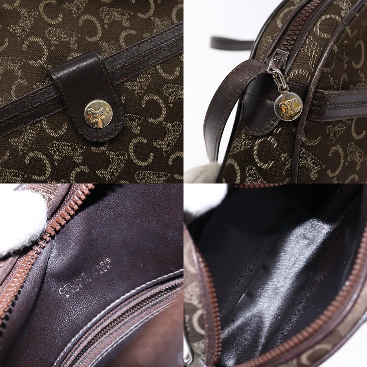 Celine CELINE C Sulky Shoulder Bag Canvas Brown Size ONE SIZE - 11 Thumbnail
