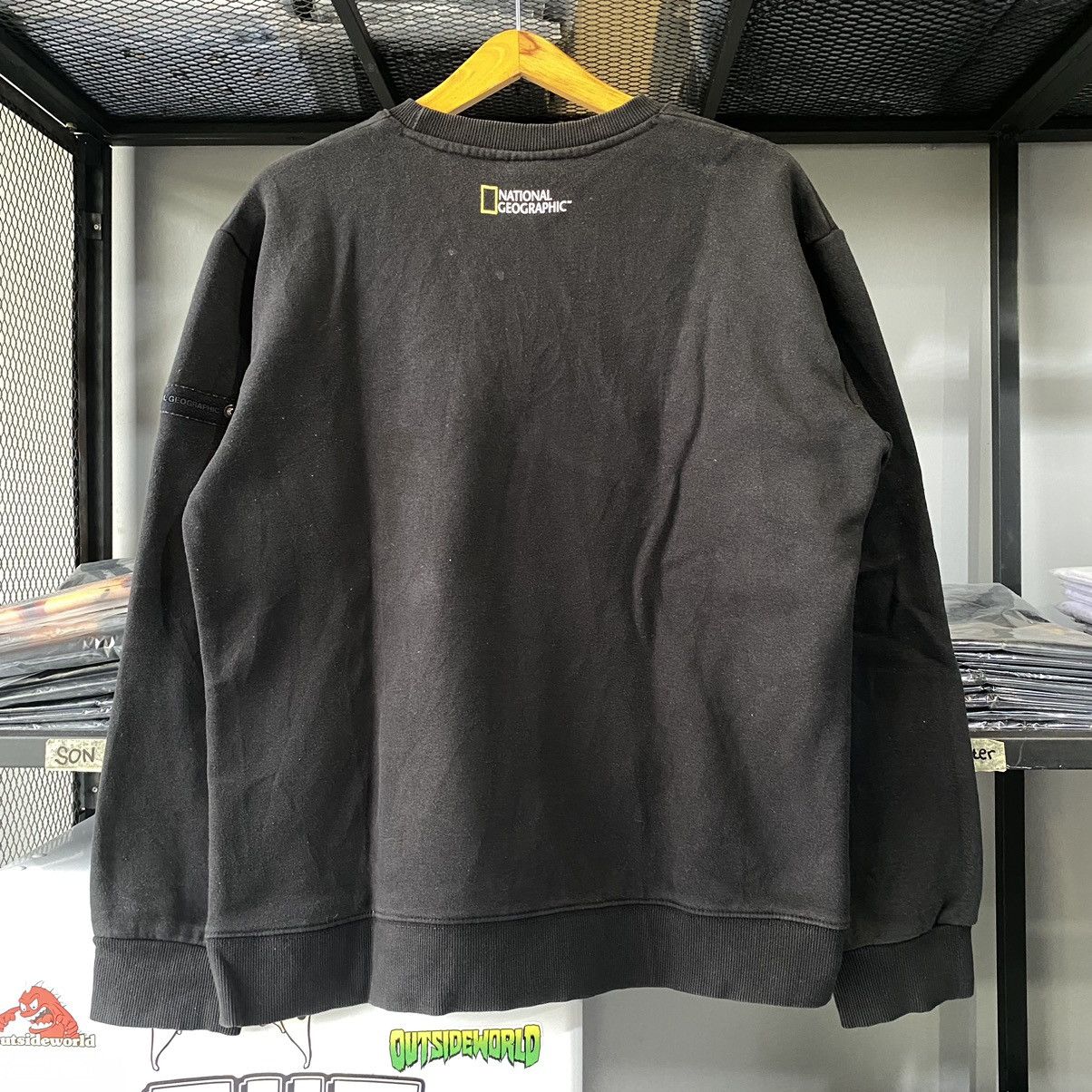 Japanese Brand × Vintage Classic Yellow Logos National Geographic Sweatshirt Size US XL / EU 56 / 4 - 6 Thumbnail