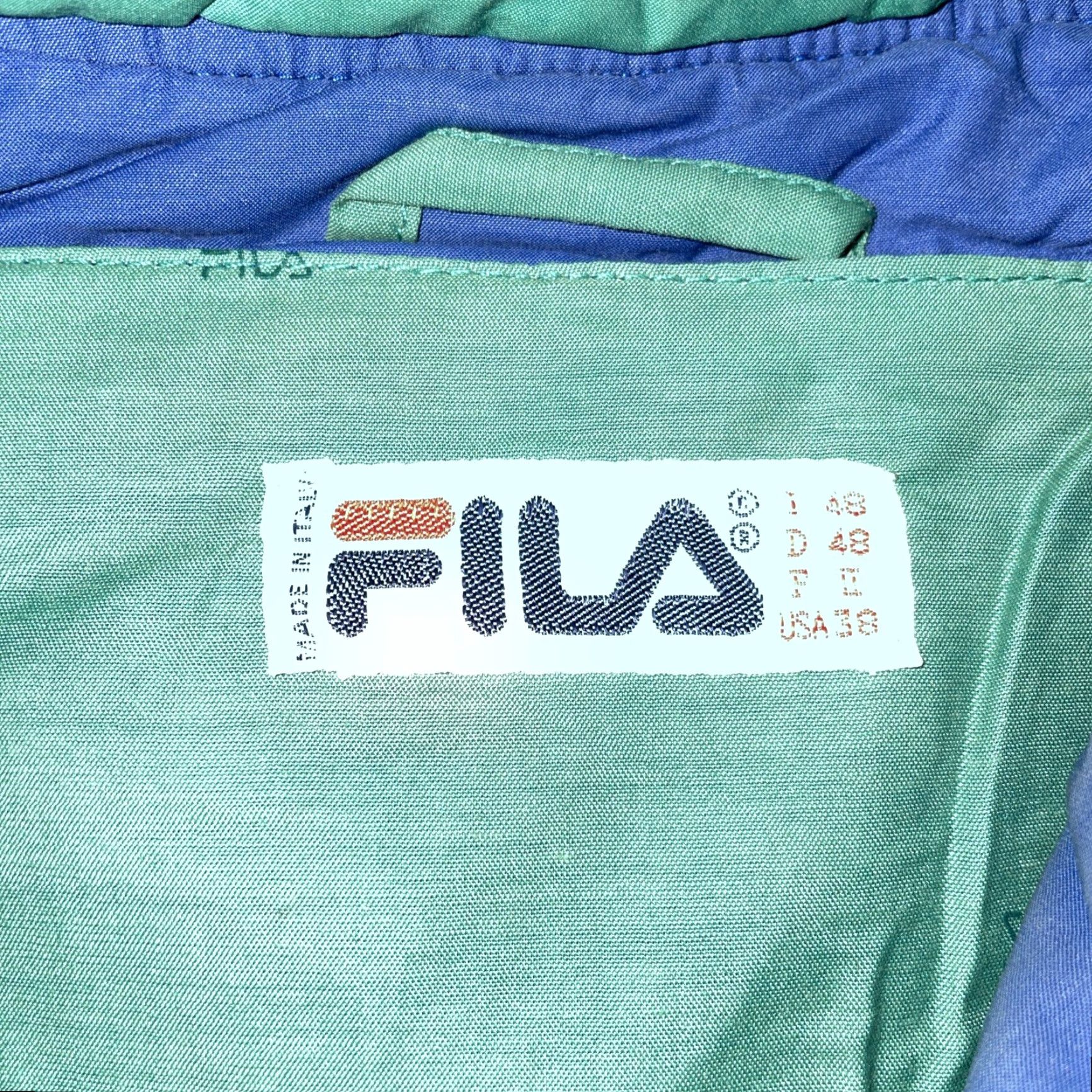 Fila Fila Snap Button Blue Puffer Jacket Mens Size 38 Size US XXS / EU 40 - 3 Thumbnail