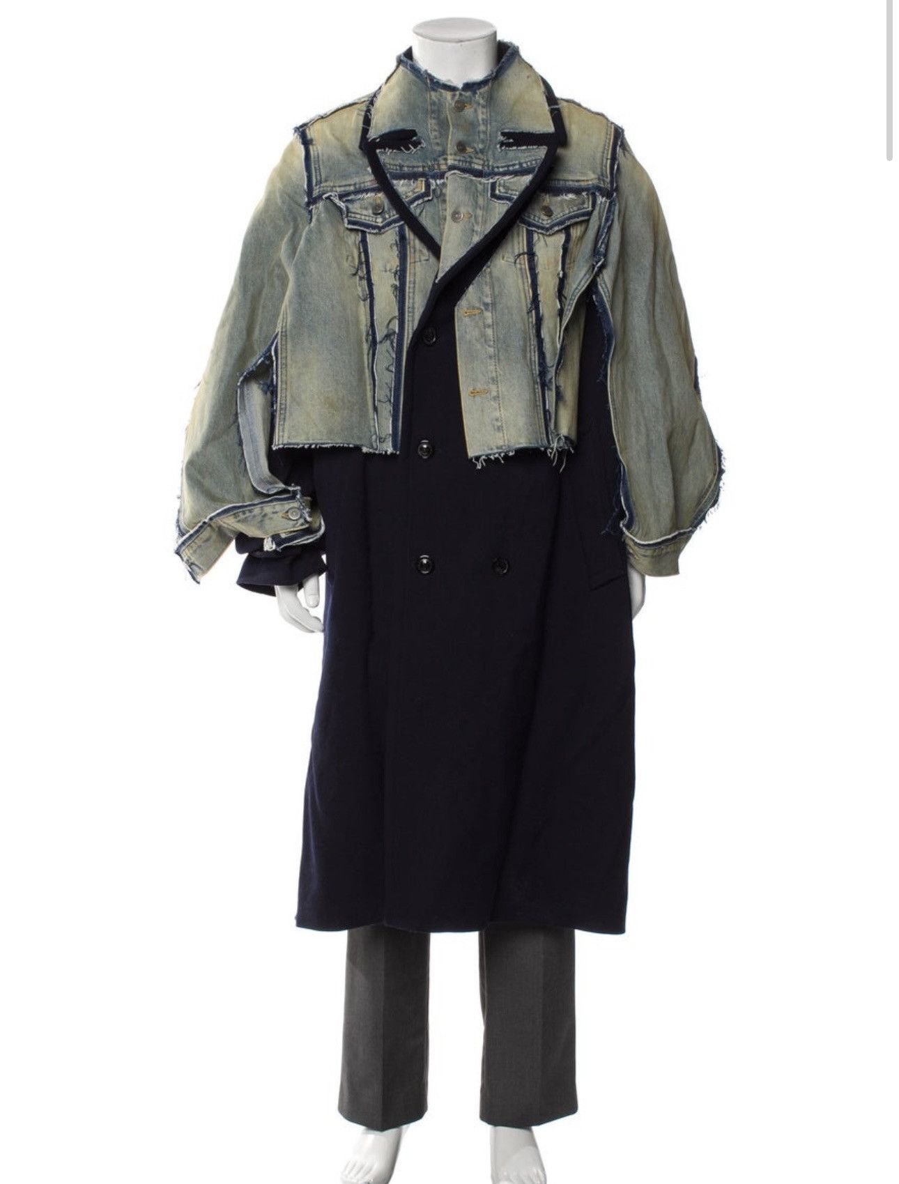 Maison Margiela Maison Margiela “Rare” Double Denim Peacoat Size US XL / EU 56 / 4 - 1 Thumbnail