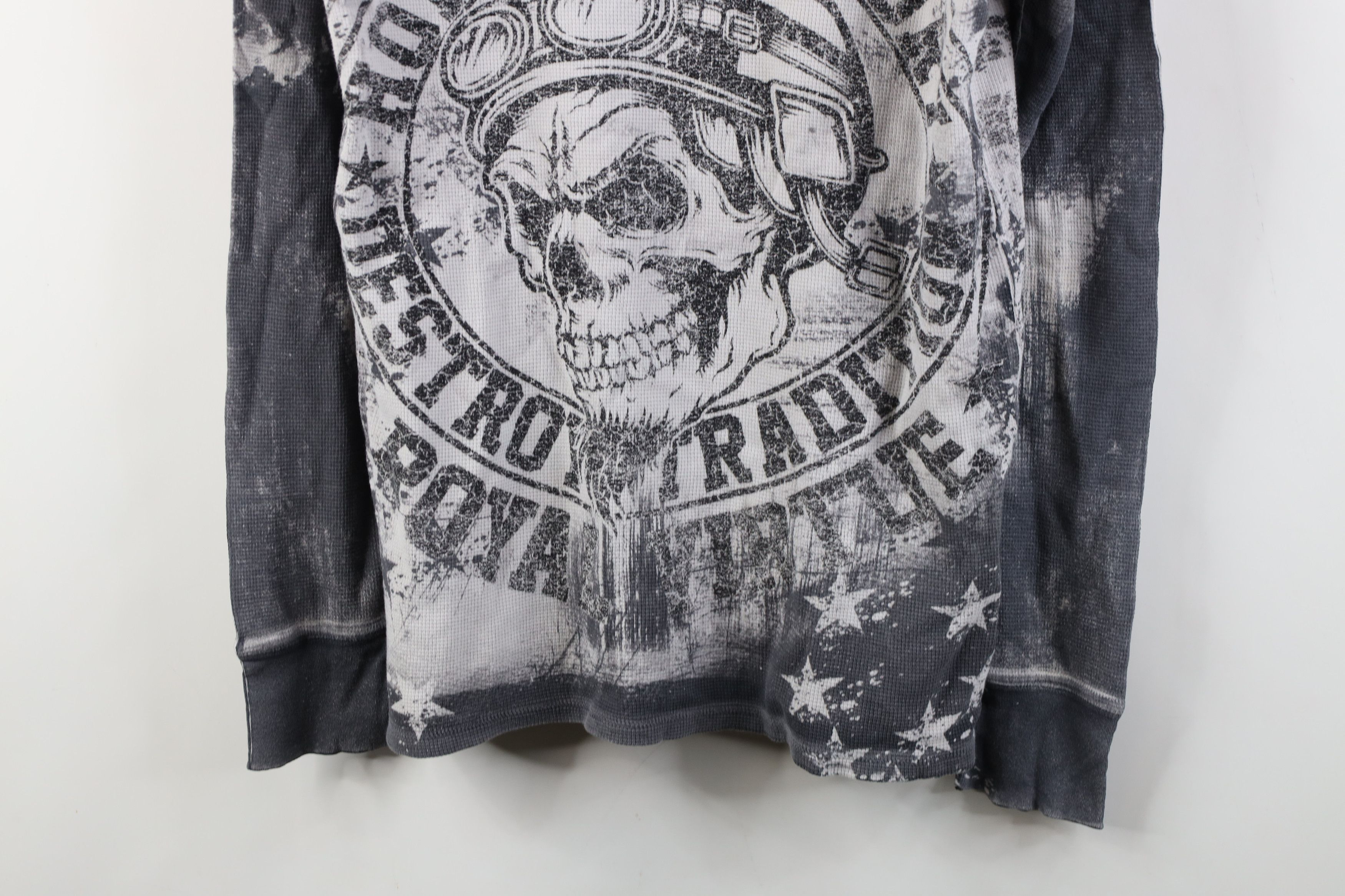 Affliction Vintage Affliction Thermal Waffle Knit Long Sleeve T-Shirt Size US M / EU 48-50 / 2 - 3 Thumbnail