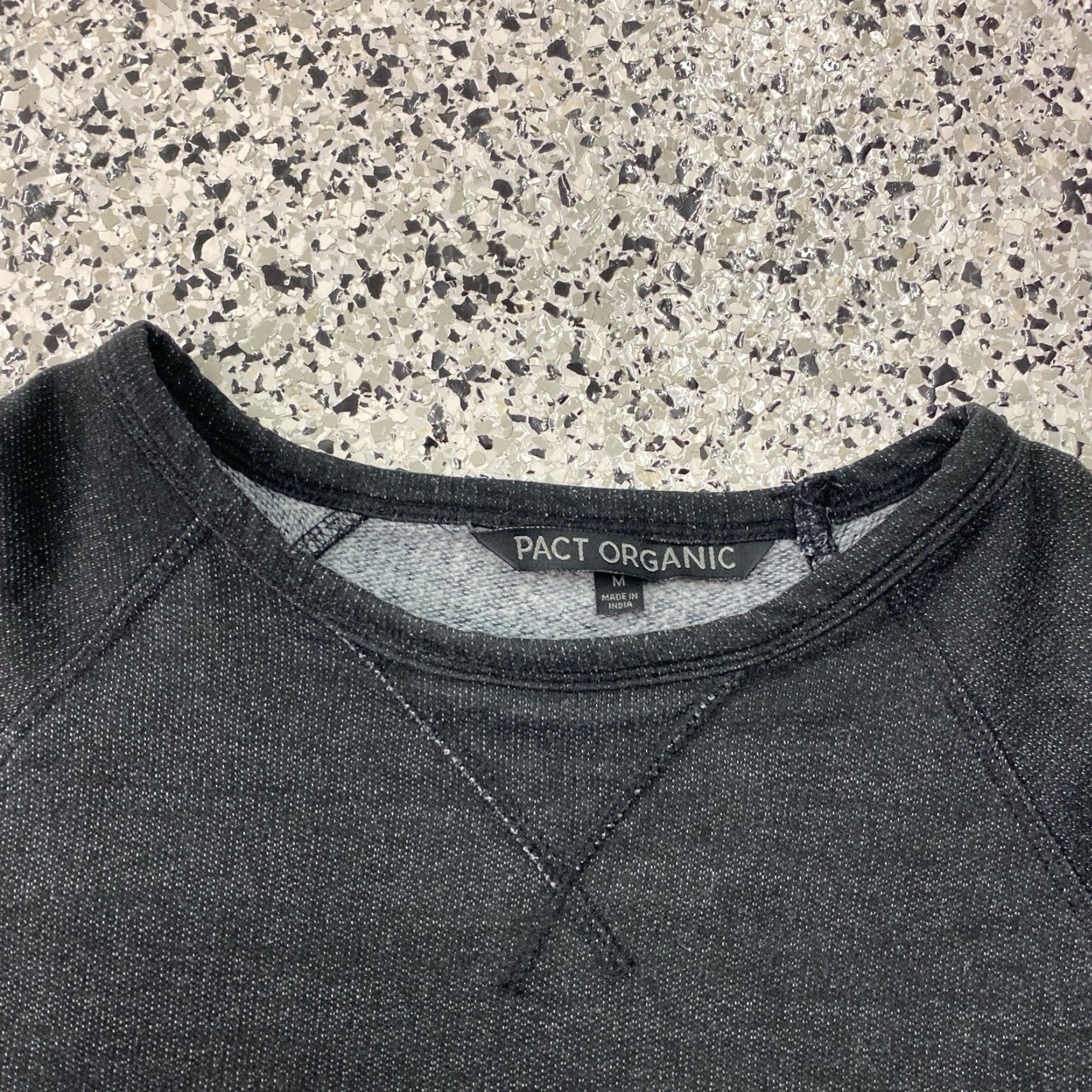 Vintage Pact Organic 100% Cotton Lightweight Sweatshirt Mens Medium Black Size US M / EU 48-50 / 2 - 2 Thumbnail