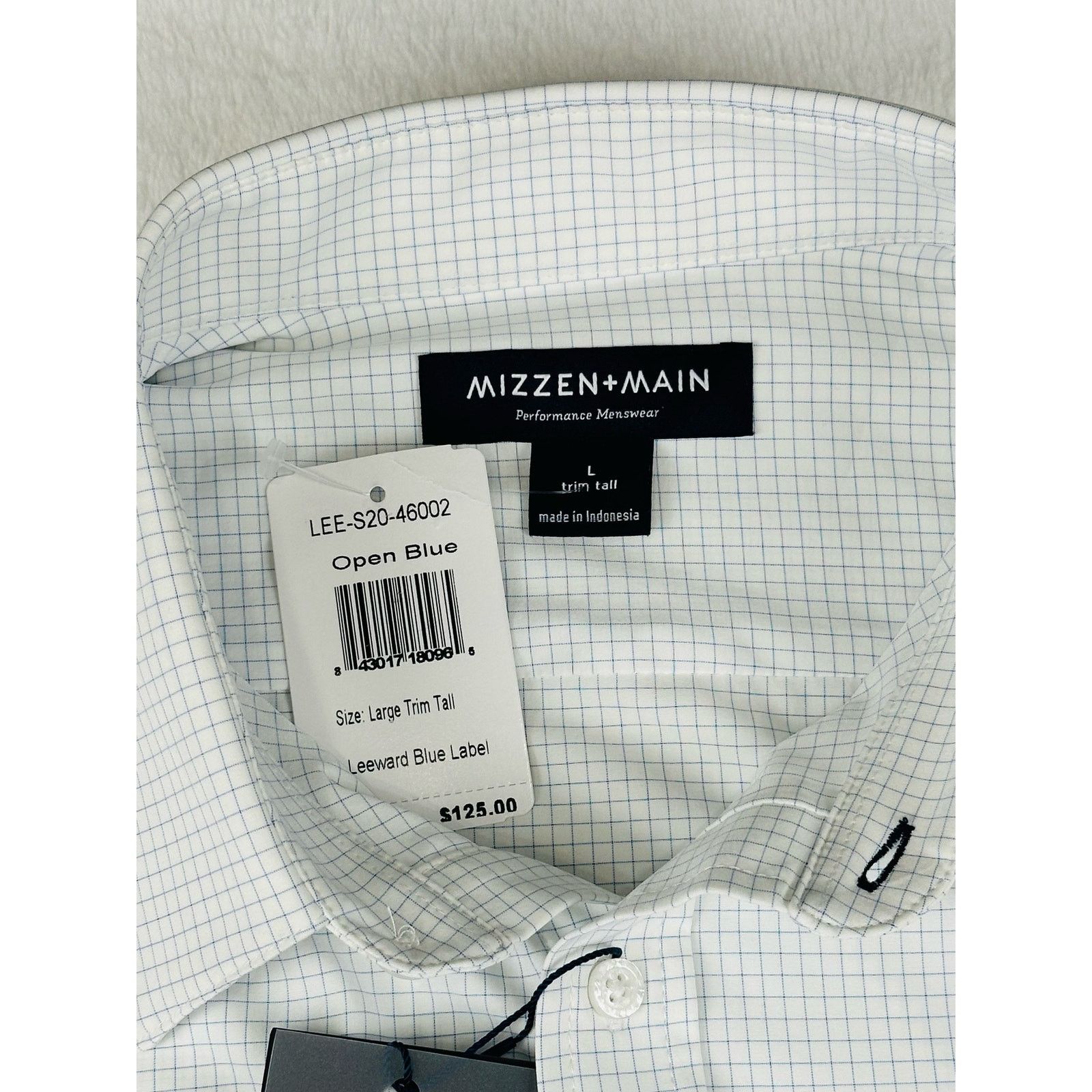 Mizzen+Main Mizzen+Main Men’s Large Leeward White Long Sleeve Shirt Size US L / EU 52-54 / 3 - 6 Thumbnail