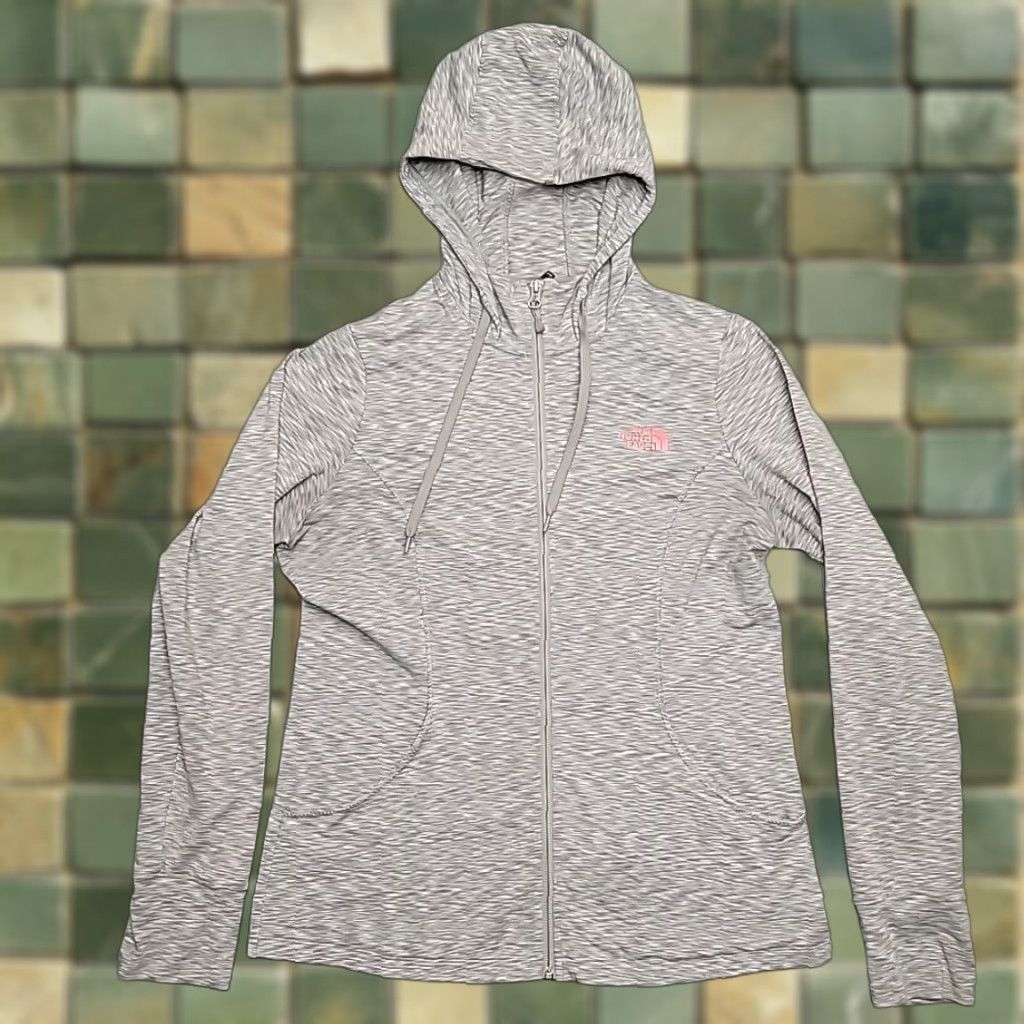 The North Face North Face Hoodie Womens L Gray Full Zip Hooded Lightweight Performance Shirt Size L / US 10 / IT 46 - 1 Thumbnail