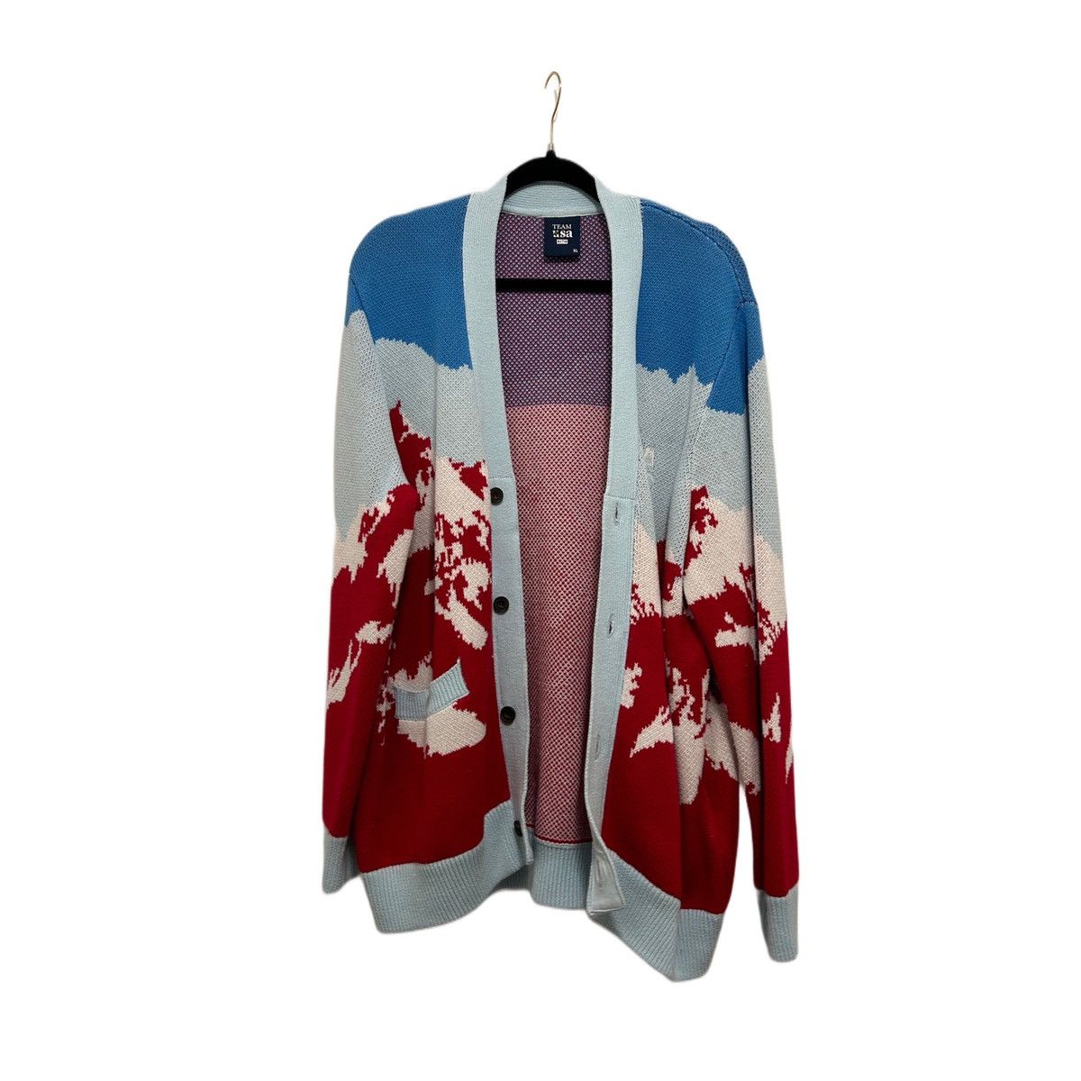 image of Kith “Usa” Cardigan in Blue, Men's (Size XL)