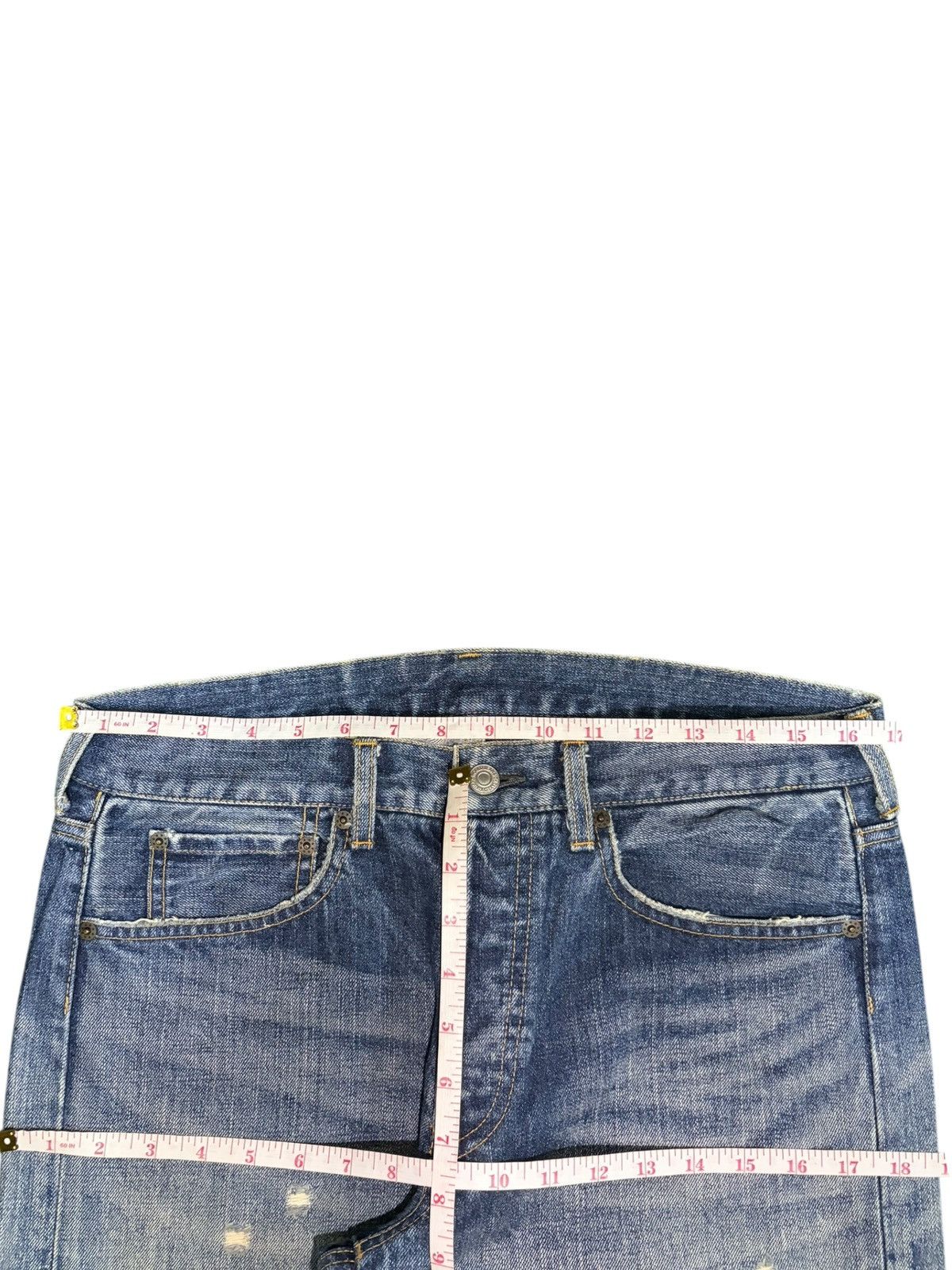 Takeo Kikuchi Vintage Takeo Kikuchi Faded Wash Distress Loose Jeans Size US 33 - 6 Thumbnail