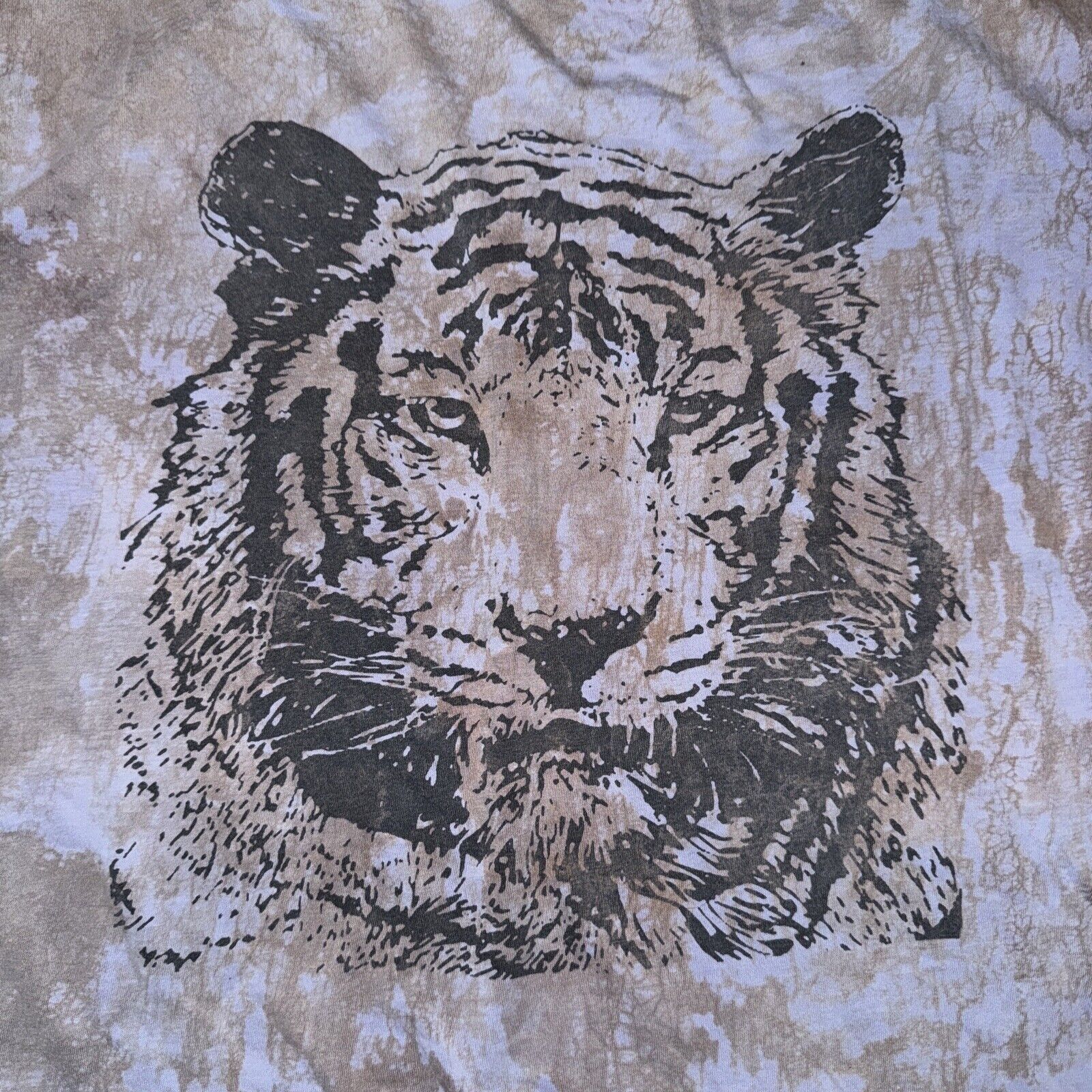 Band Tees × Japanese Brand × Vintage Vintage Tiger Tie Dye Ringer T-Shirt M Made In USA Size US M / EU 48-50 / 2 - 2 Thumbnail