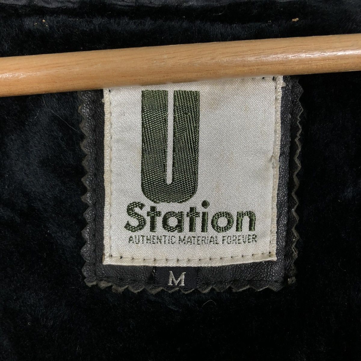Japanese Brand 🔥VINTAGE BIKER LEATHER JACKET DOUBLE COLLAR U STATION Size US M / EU 48-50 / 2 - 17 Thumbnail