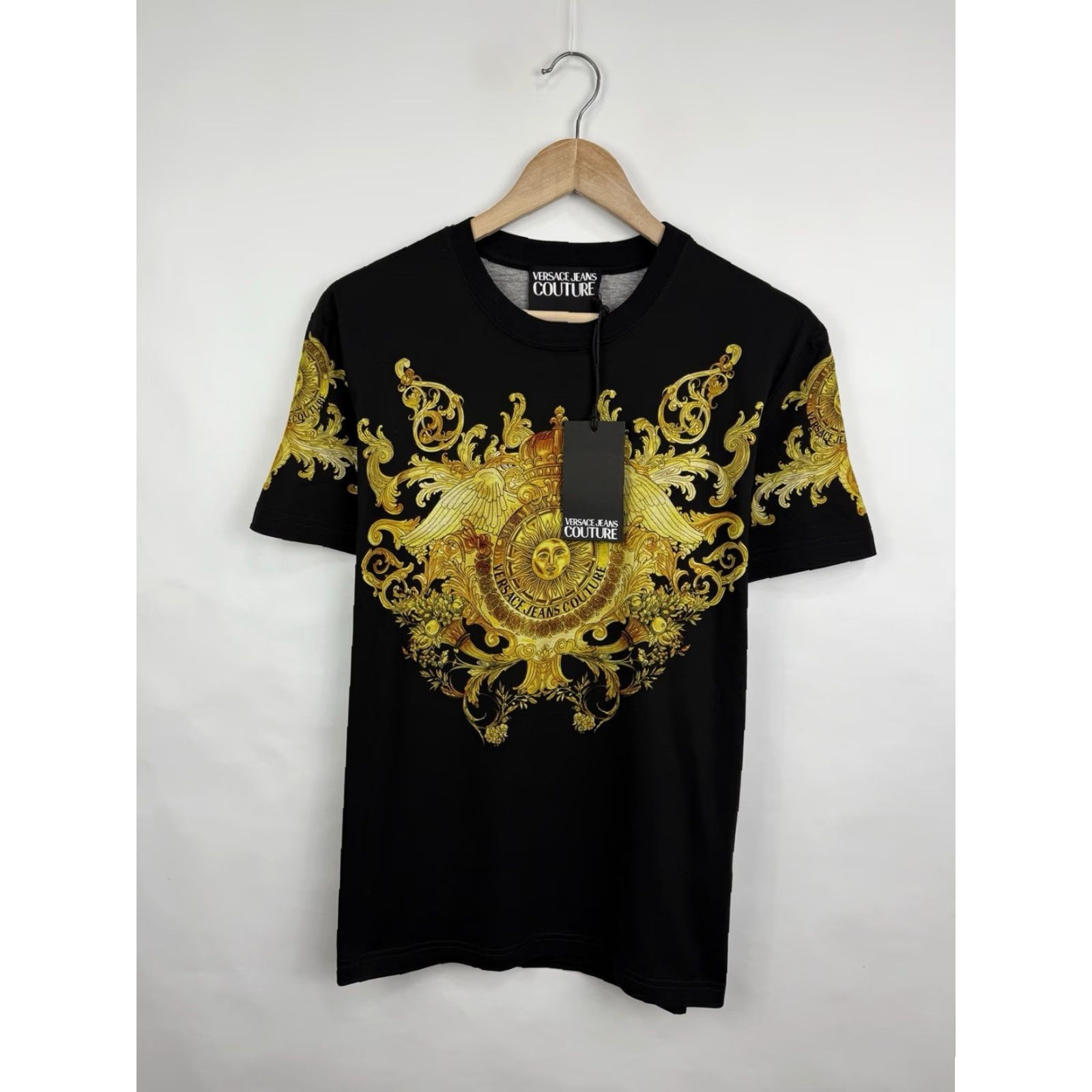 Versace Versace Jeans Couture Baroque Barocco Print T-Shirt L Black Mens Size US L / EU 52-54 / 3 - 7 Thumbnail