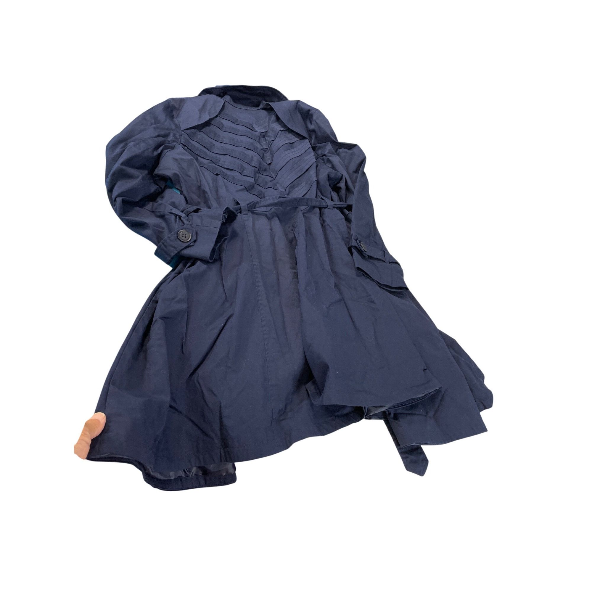 Other Ashley Stewart Womens Navy Blue trench peacock Coat Size 26 Size 4XL / US 24-26 - 8 Thumbnail