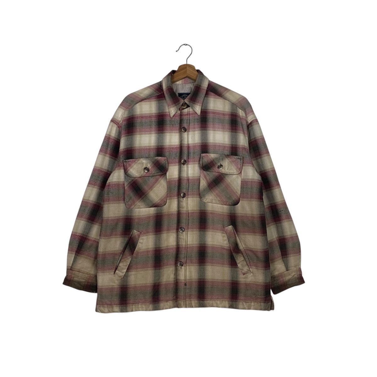 Flannel TRAY-UP Shadow Plaid Work Flannel Jacket #2149-C95 Size US L / EU 52-54 / 3 - 1 Thumbnail