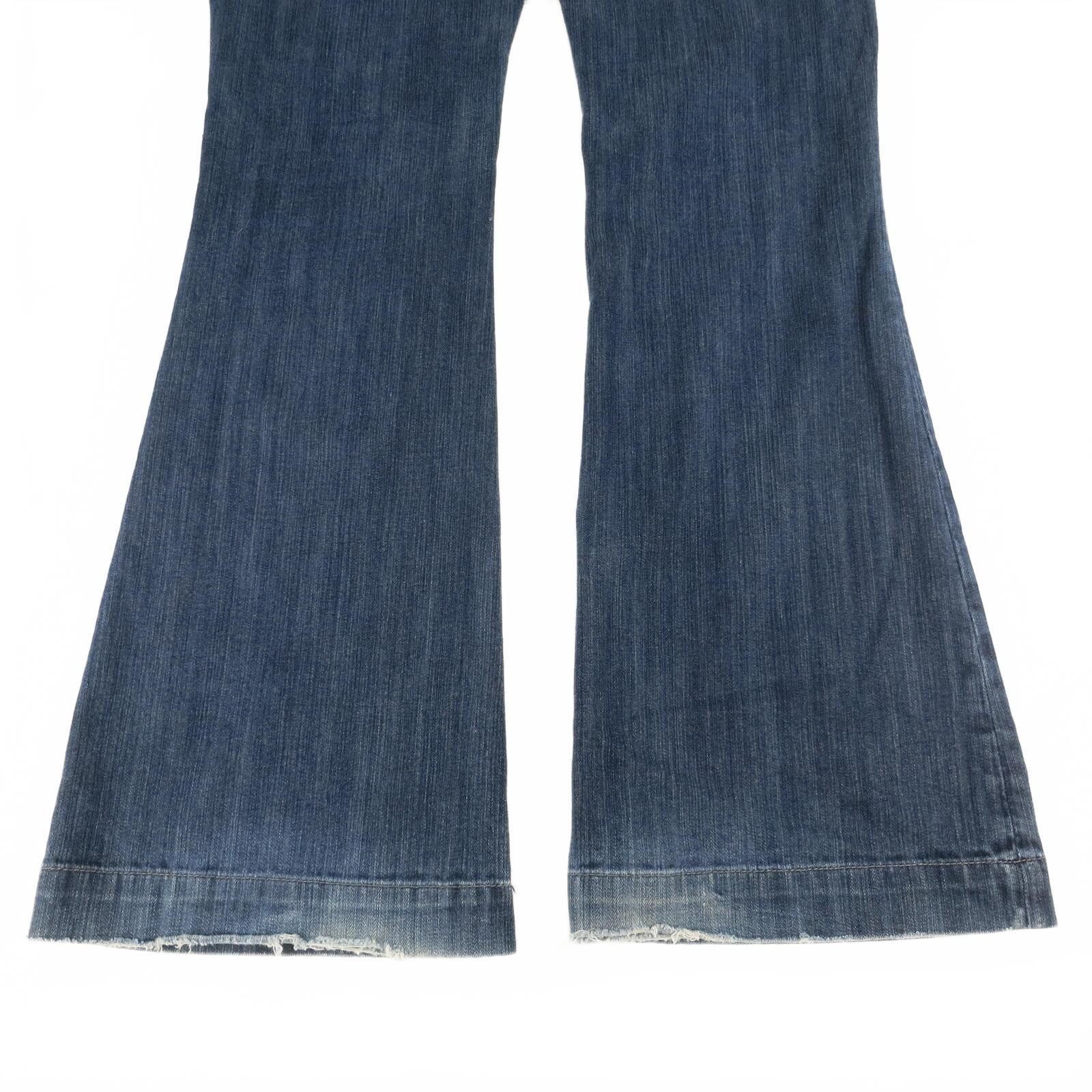 Express Express Eva Fit & Flare Blue Denim Jeans Size 6R Size 28" / US 6 / IT 42 - 6 Thumbnail