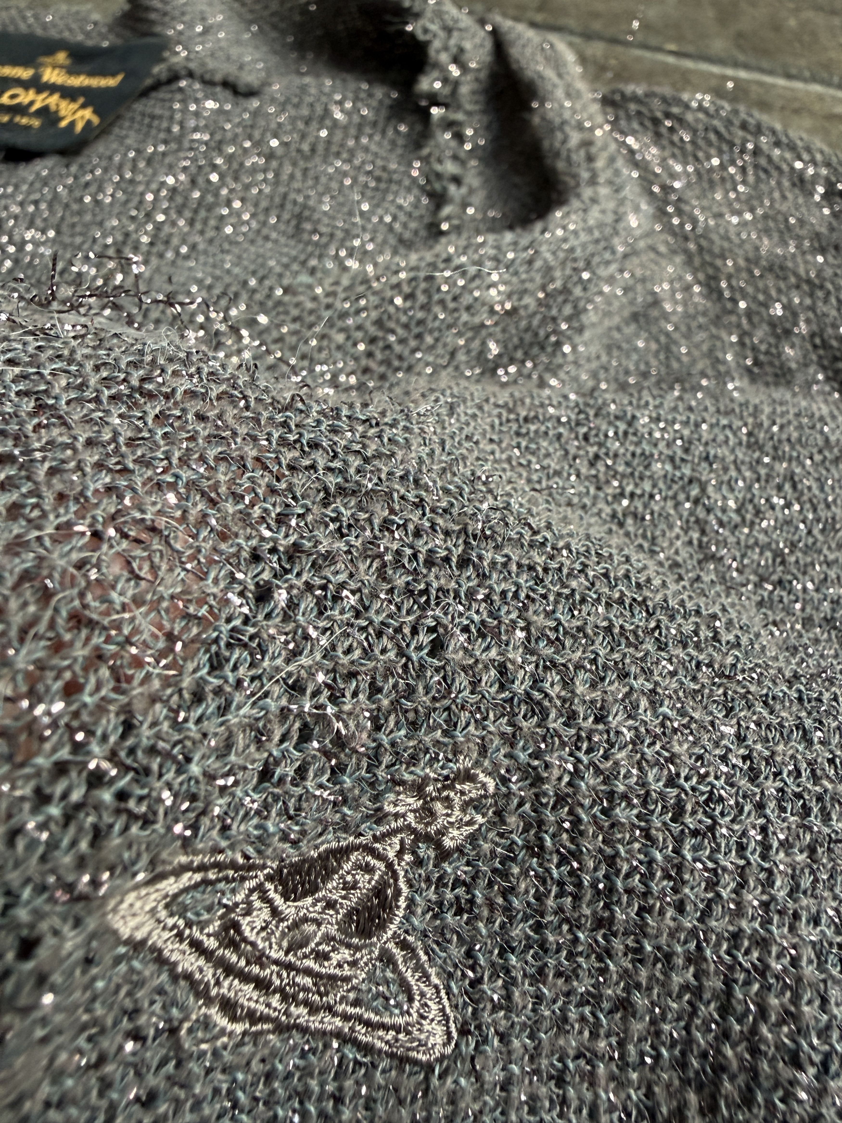 1/1 Sample Anglomani 2-way Cardigan w/ Silver Loose Thread