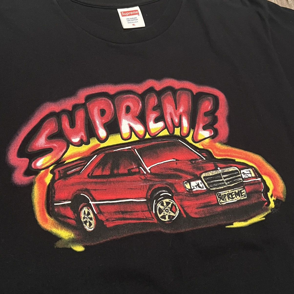 Supreme Supreme Benz tee Mercedes 190e tee 2014 airbrush car tee Size US XL / EU 56 / 4 - 1 Thumbnail