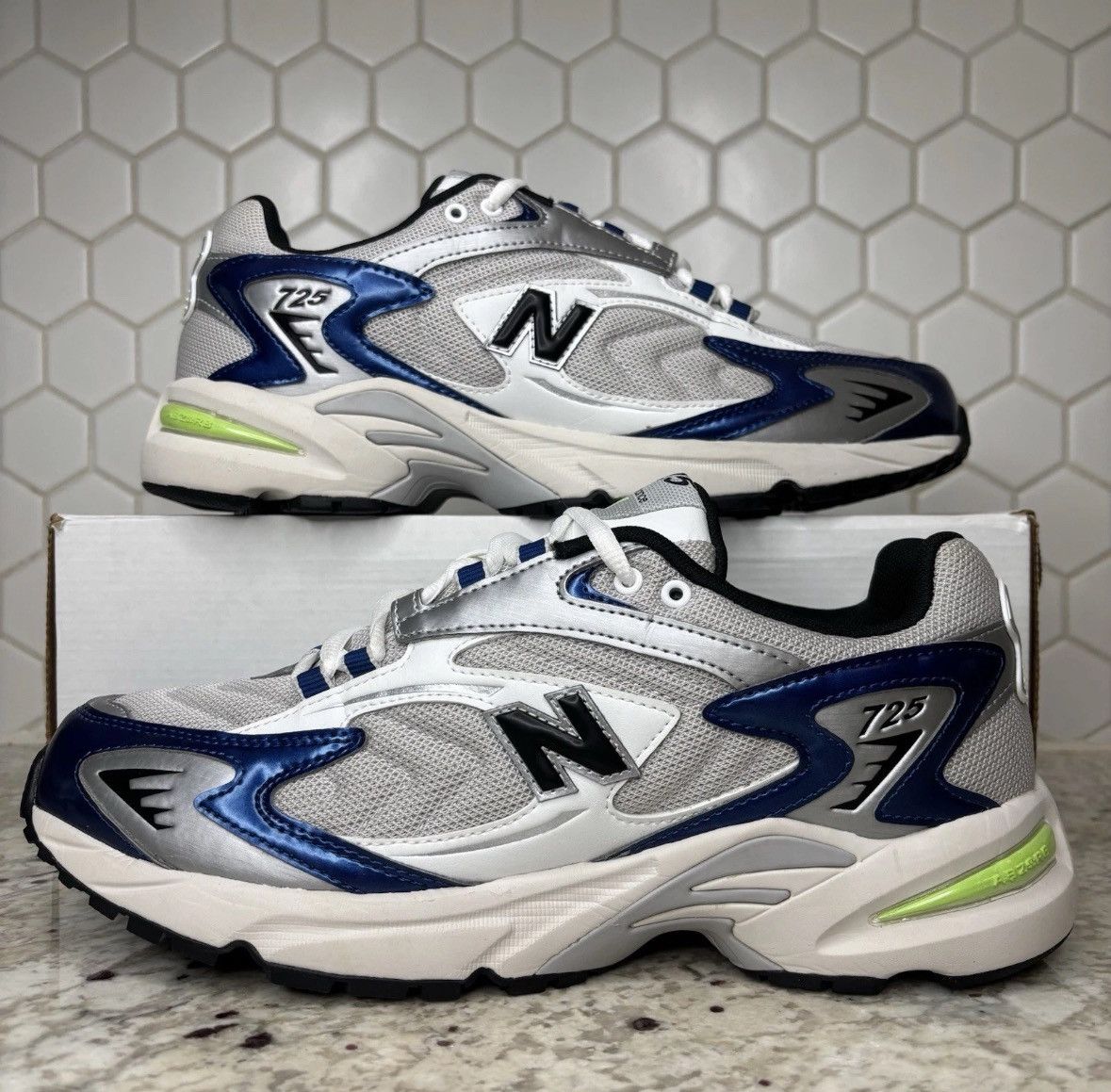 New Balance Size 11 -New Balance 725v1 Atlantic Blue Grey Matter used Size US 11 / EU 44 - 1 Thumbnail