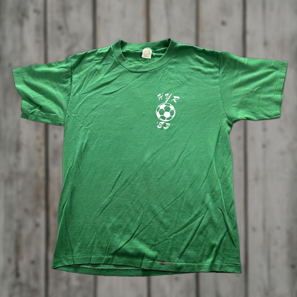 Vintage VINTAGE Sweepers Soccer Team Shirt Mens Large Green 1983 Sportswear 80s SS Size US L / EU 52-54 / 3 - 1 Thumbnail