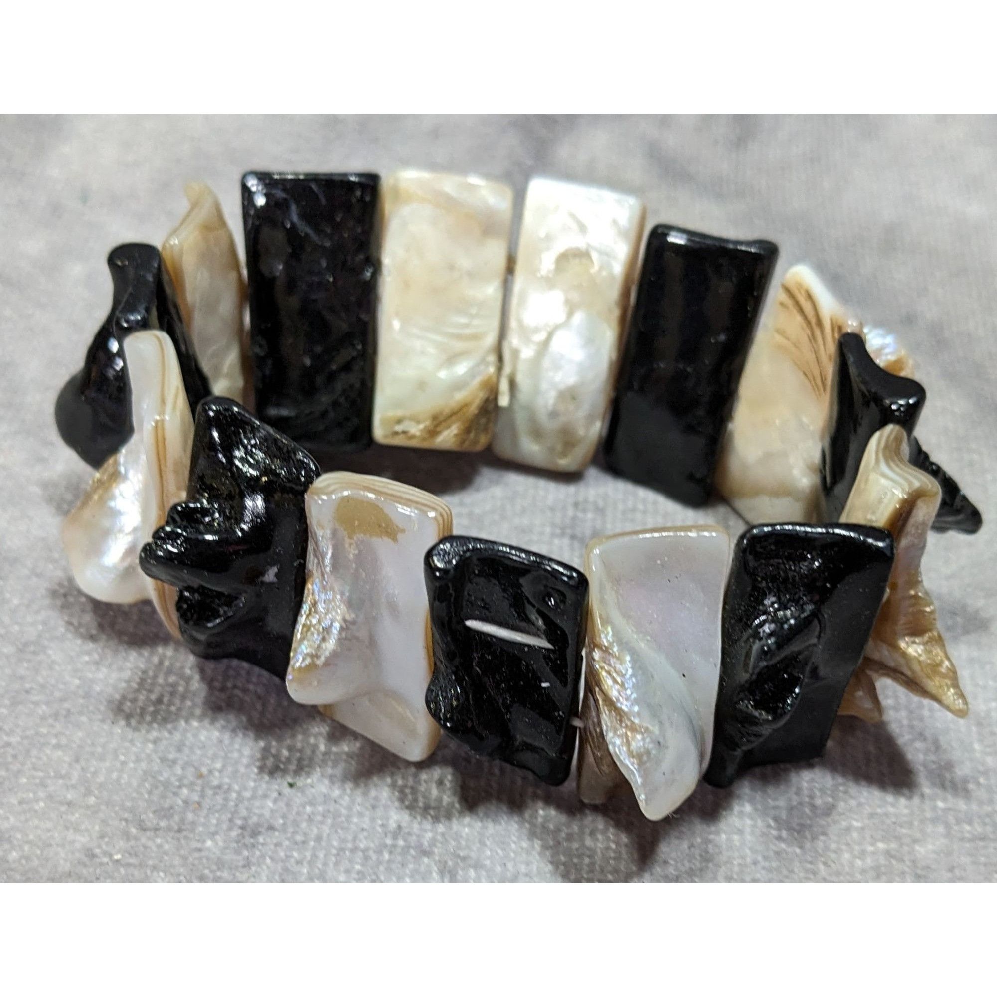 Other Vintage Mermaidcore Mother Of Pearl Black And White Stretch Size ONE SIZE - 4 Thumbnail