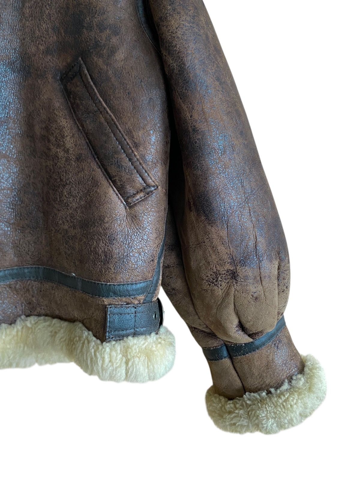 If Six Was Nine Vintage Dog Fight B-3 Sheepskin Leather Flight Jacket 1990s Size US S / EU 44-46 / 1 - 6 Thumbnail