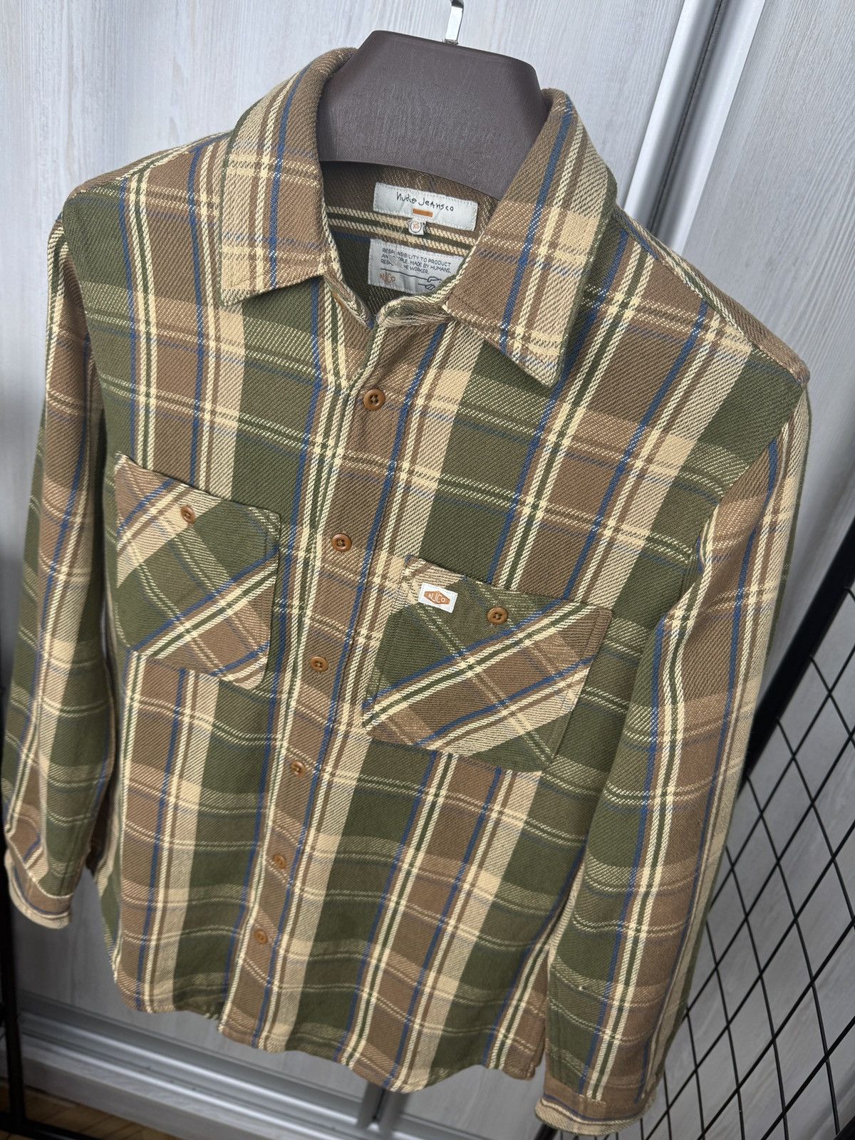 Flannel Nudie Jeans Sven Sturdy Plaid Flannel multicolor LS shirt Size US XS / EU 42 / 0 - 5 Thumbnail