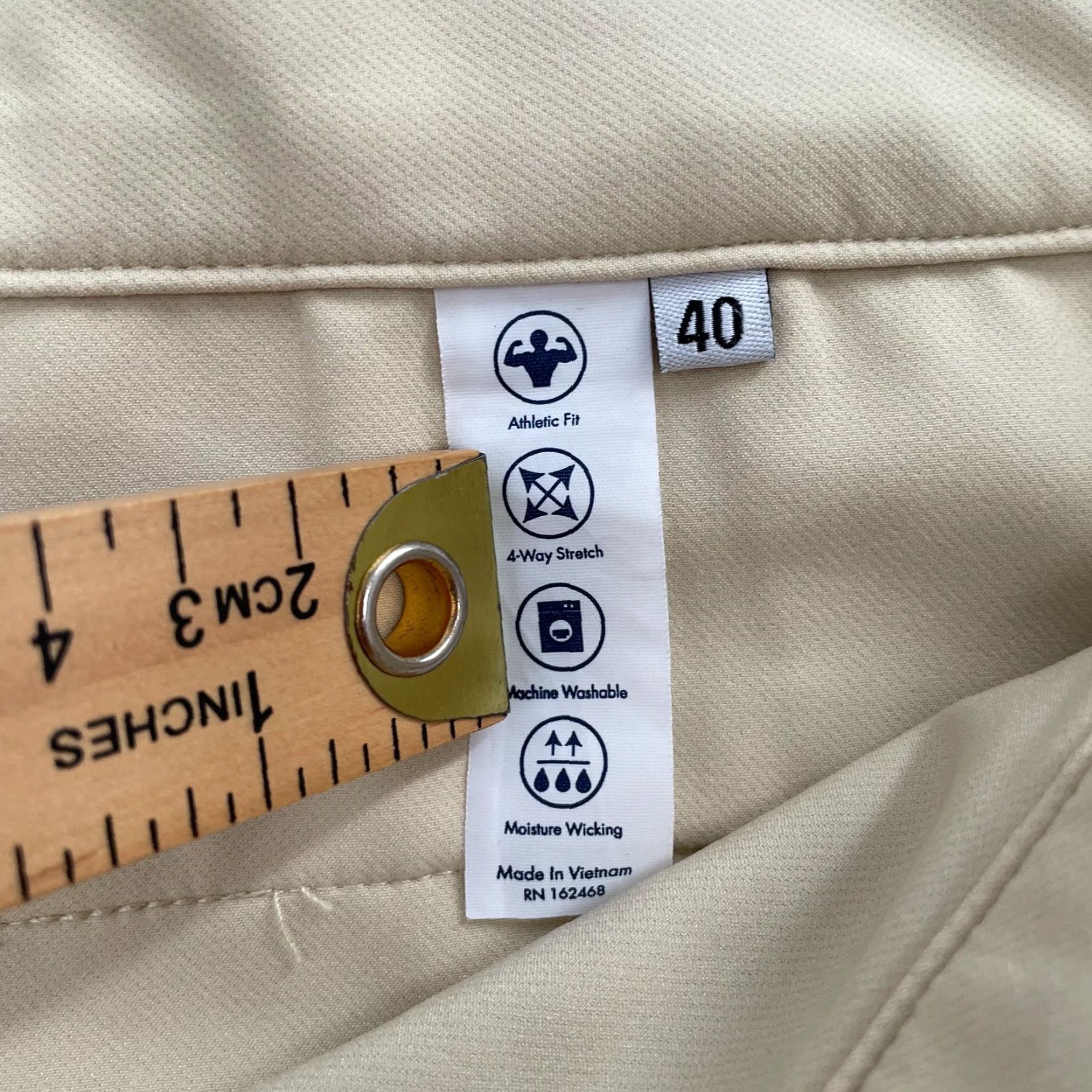 Vintage STATE & LIBERTY Performance Chino Shorts Adult 40 Beige Stretch Athletic Mens Size US 40 / EU 56 - 4 Thumbnail