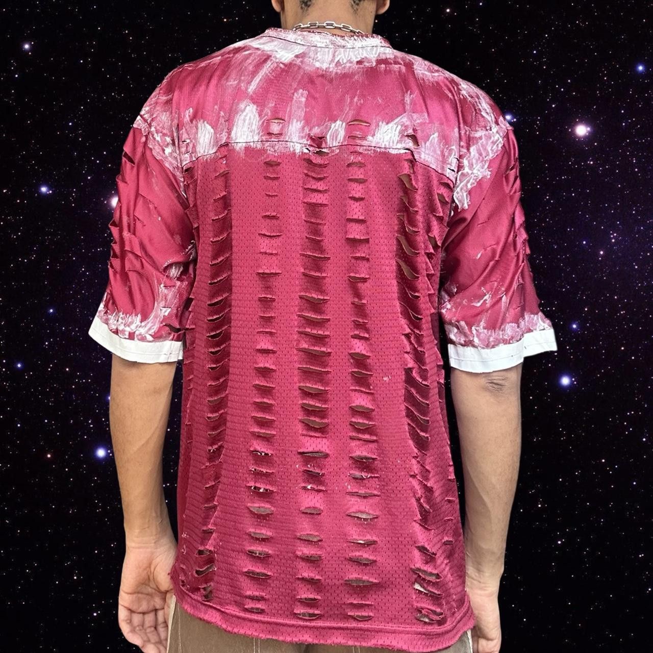 Nike ASTROBOI* X Nike Maroon Mesh Painterly Jersey T-shirt- Large Size US L / EU 52-54 / 3 - 5 Thumbnail