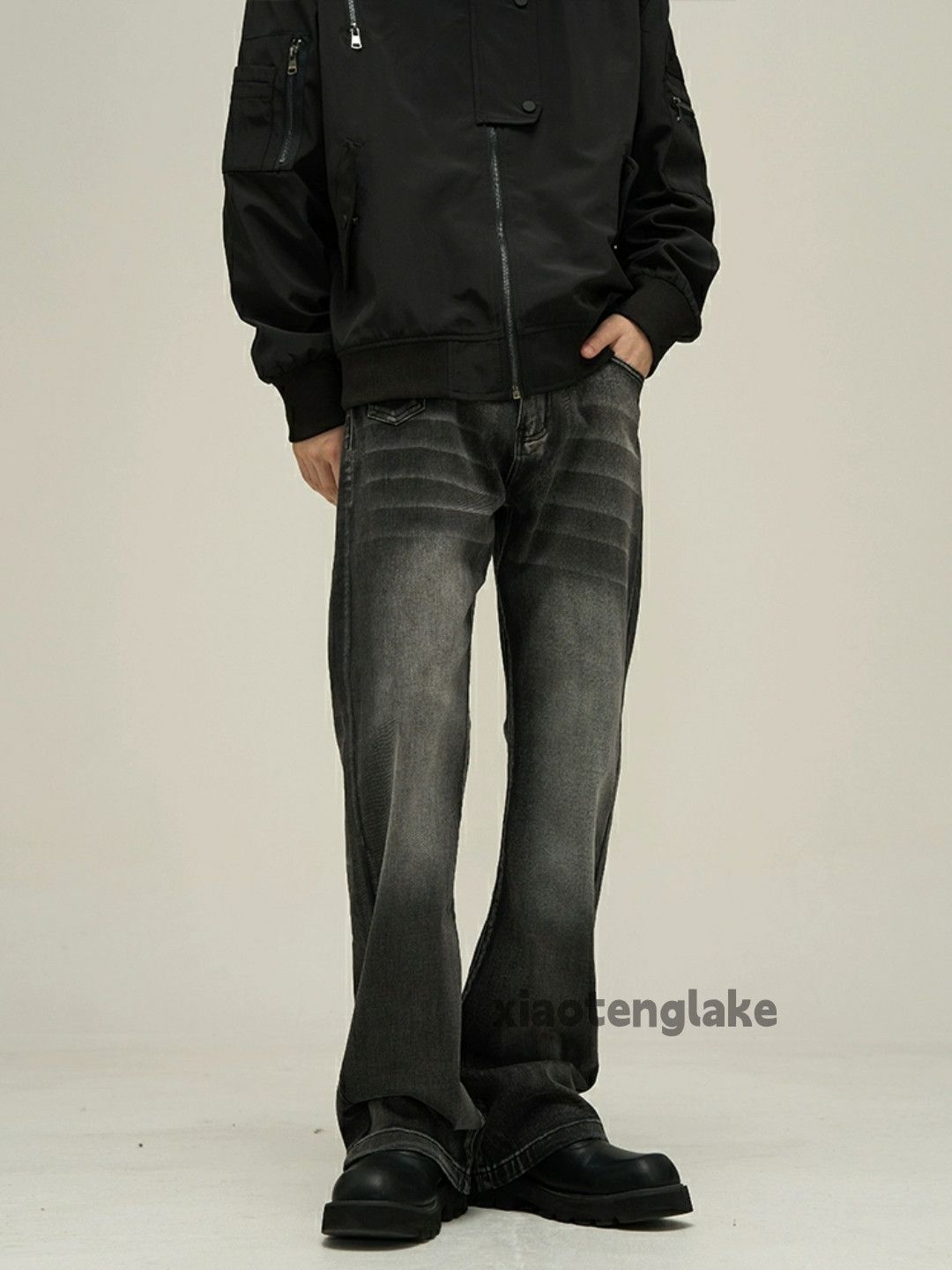 Jean × Vintage washed faded cleanfit yuppie bootcut flared jeans Size US 32 / EU 48 - 1 Thumbnail