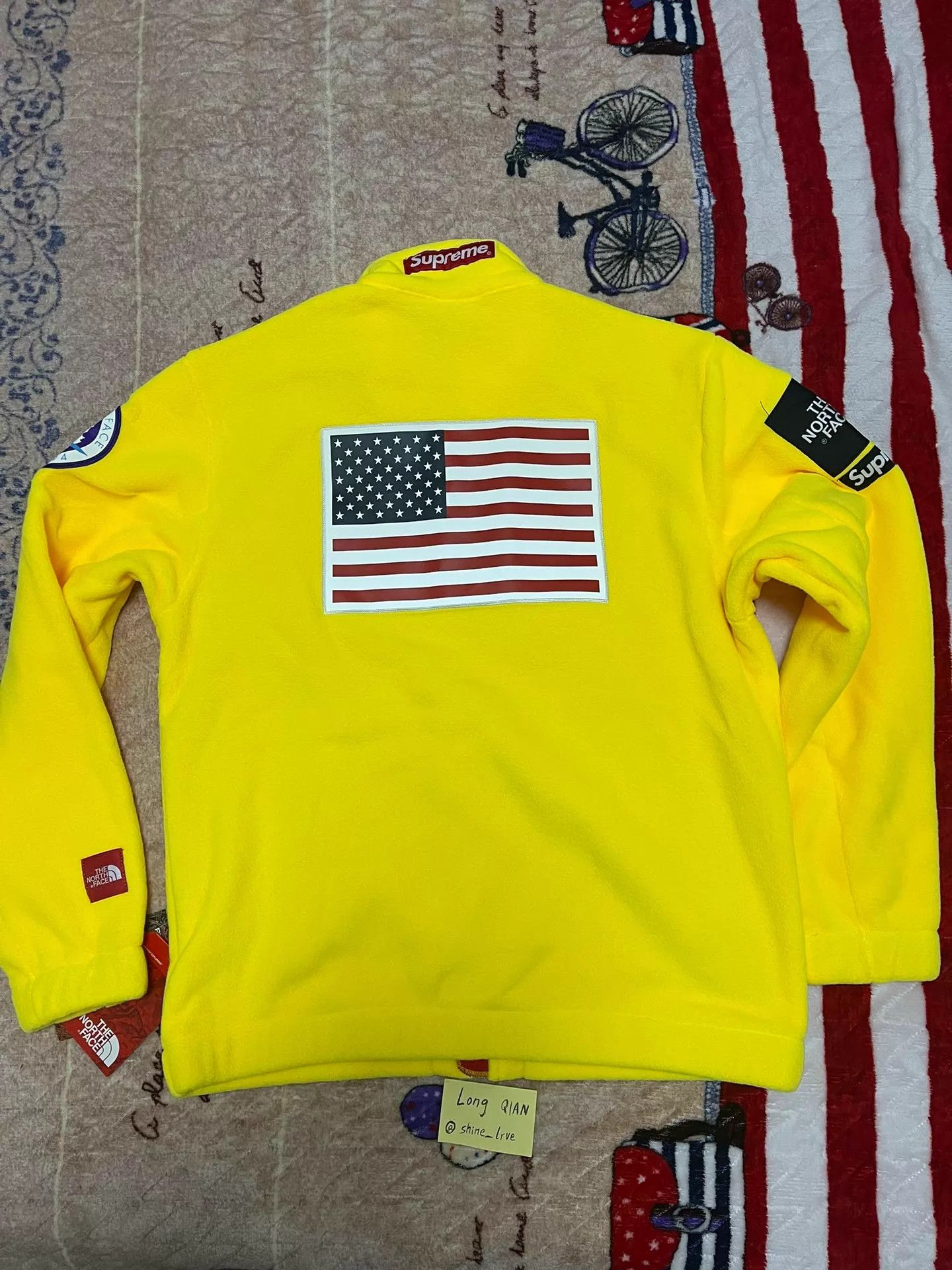 Supreme Supreme x TNF Flag Yellow Fleece Jacket M Size US M / EU 48-50 / 2 - 2 Thumbnail