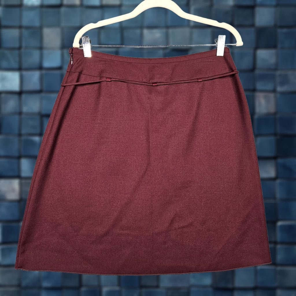 United Colors Of Benetton UNITED COLORS OF BENETTON Women Mini Wool Skirt Size 46 Red Colorful Solid Short 90s? No Size 32" / US 10 / IT 46 - 1 Thumbnail