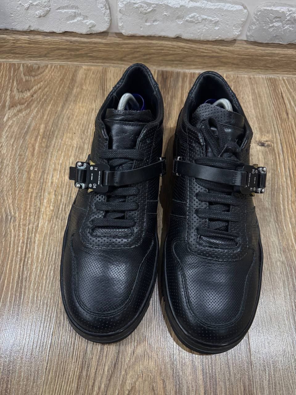 1017 ALYX 9SM 1017 ALYX 9SM Black Leather Buckle Sneakers Size US 8.5 / EU 41-42 - 3 Thumbnail