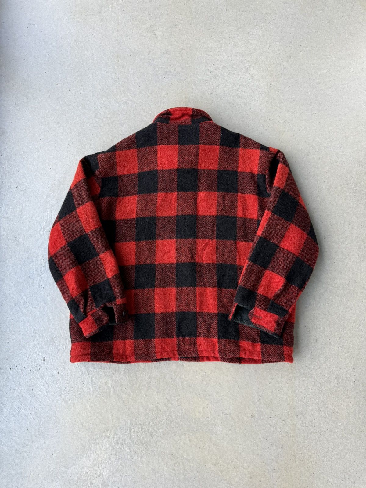 Vintage Vintage 1940s Red Buffalo Plaid Wool Mackinaw Hunting Jacket Size US L / EU 52-54 / 3 - 2 Thumbnail