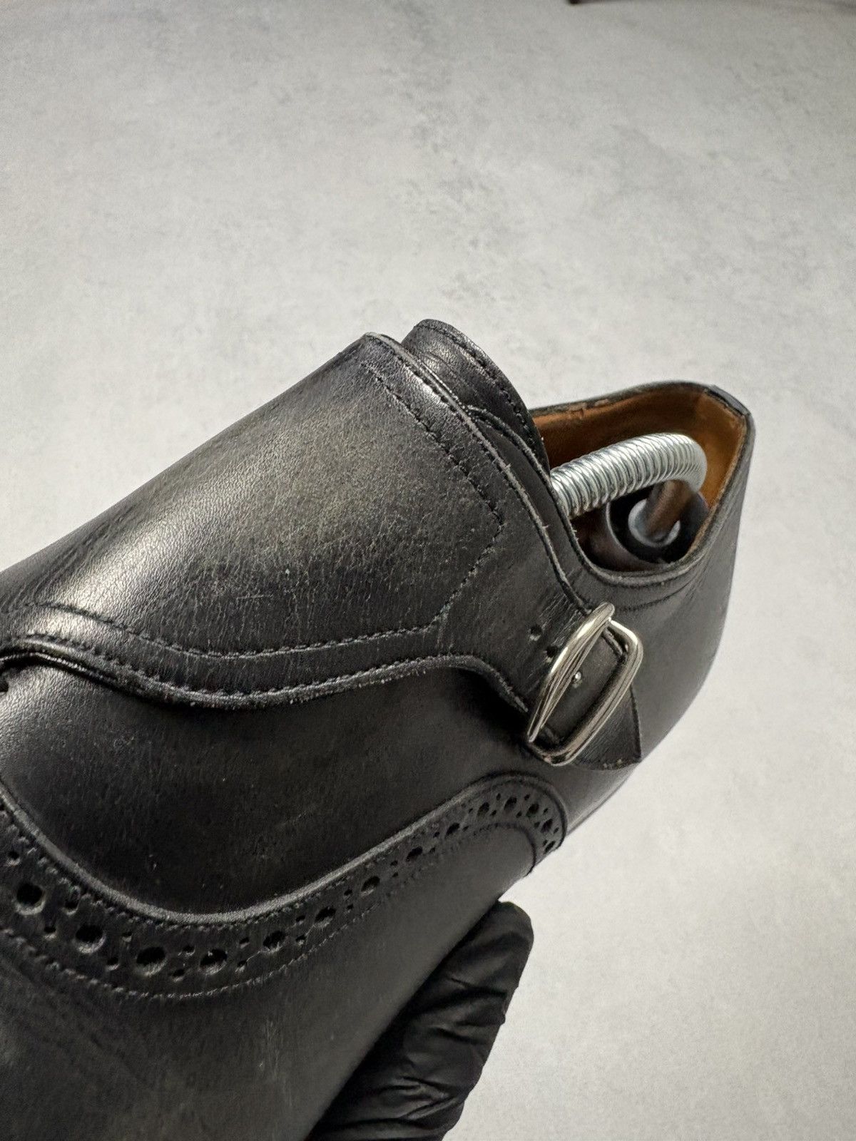 Bally Bally Lanor Leather Monk Strap Shoes Brogue Cap Toe EU 41 Size US 8 / EU 41 - 20 Thumbnail