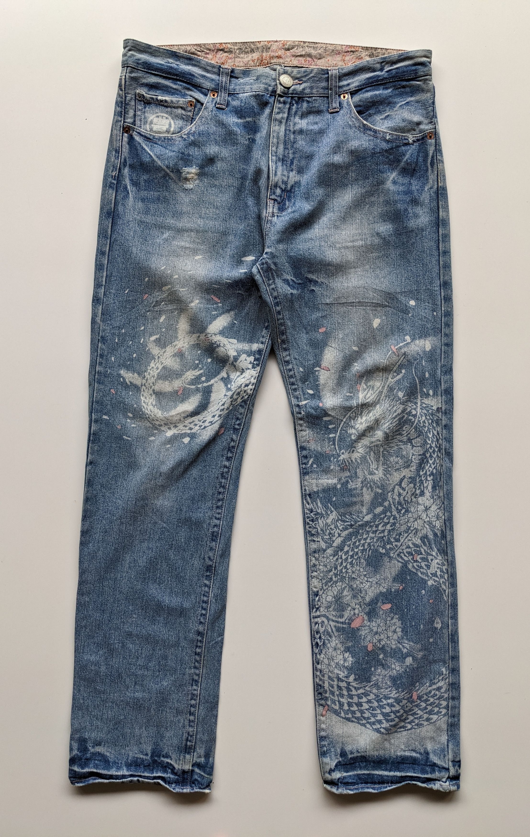 KURO × Le Grande Bleu (L.G.B.) × Tornado Mart Japanese dragon motif Size US 37 - 2 Thumbnail