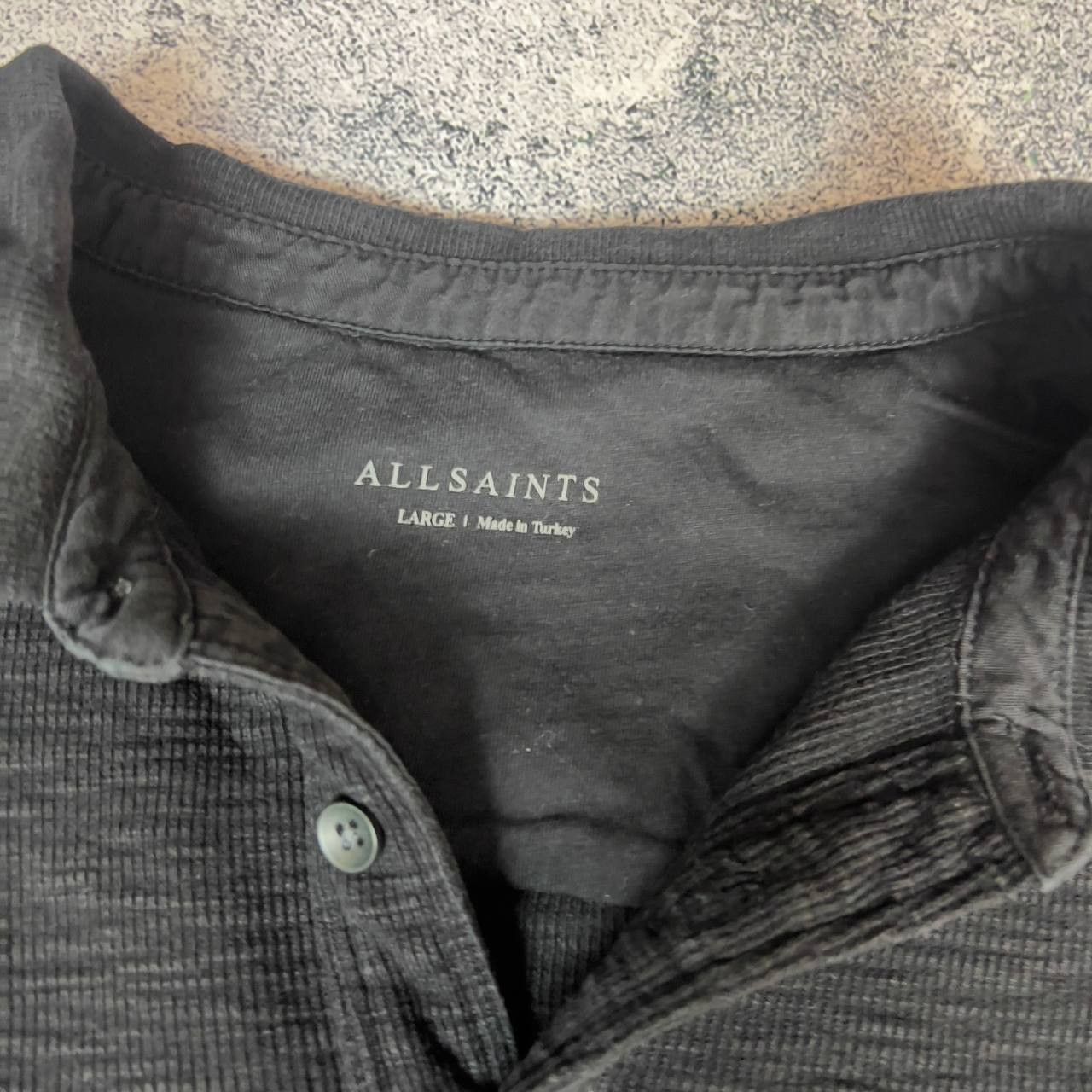 Allsaints Allsaints Polo Long Sleeve Men's Size L Cotton Black` Size US L / EU 52-54 / 3 - 4 Thumbnail