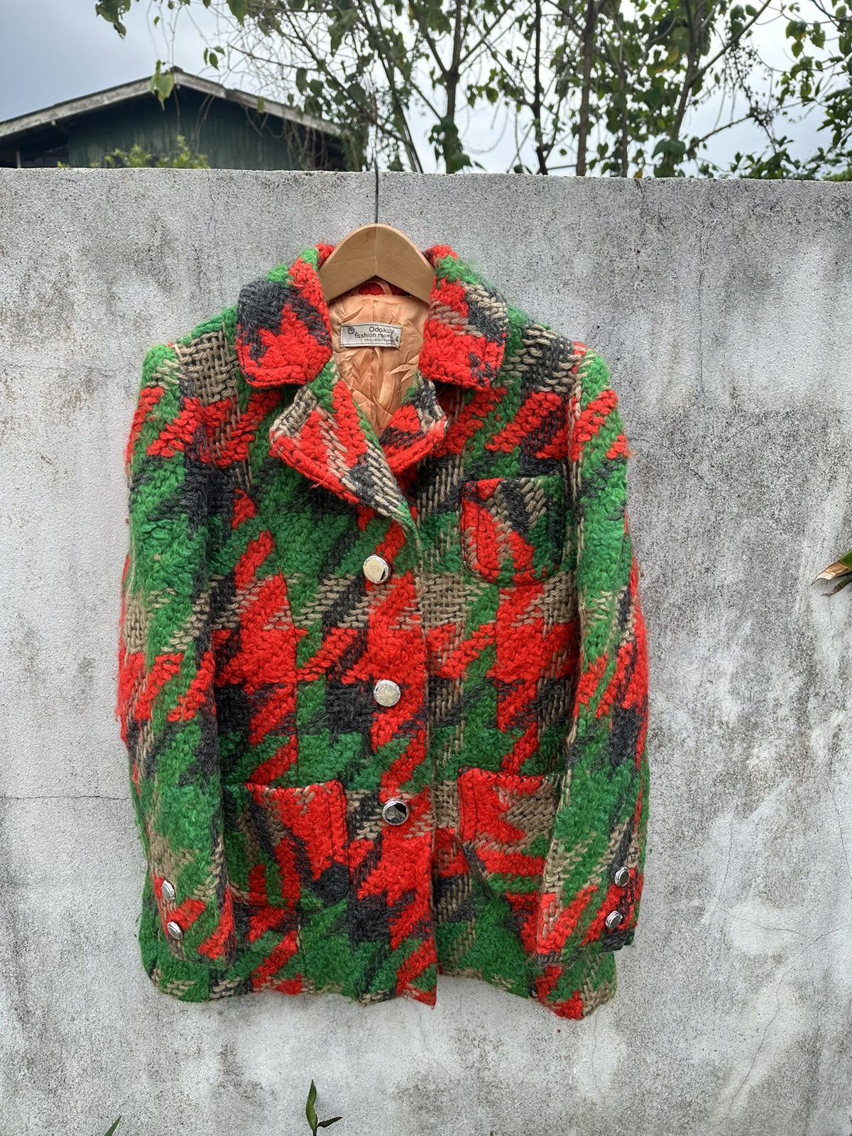 Vintage Odokuru Wool coat jacket Size S / US 4 / IT 40 - 7 Thumbnail