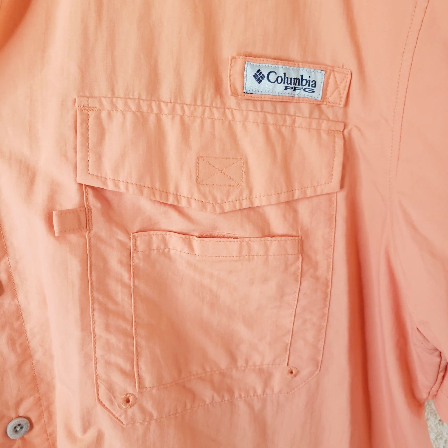 Vintage Columbia PFG Men 2XT Coral Fishing SS Shirt Button-Down UPF 30+ Outdoor Camp Shirt Size US XXL / EU 58 / 5 - 4 Thumbnail