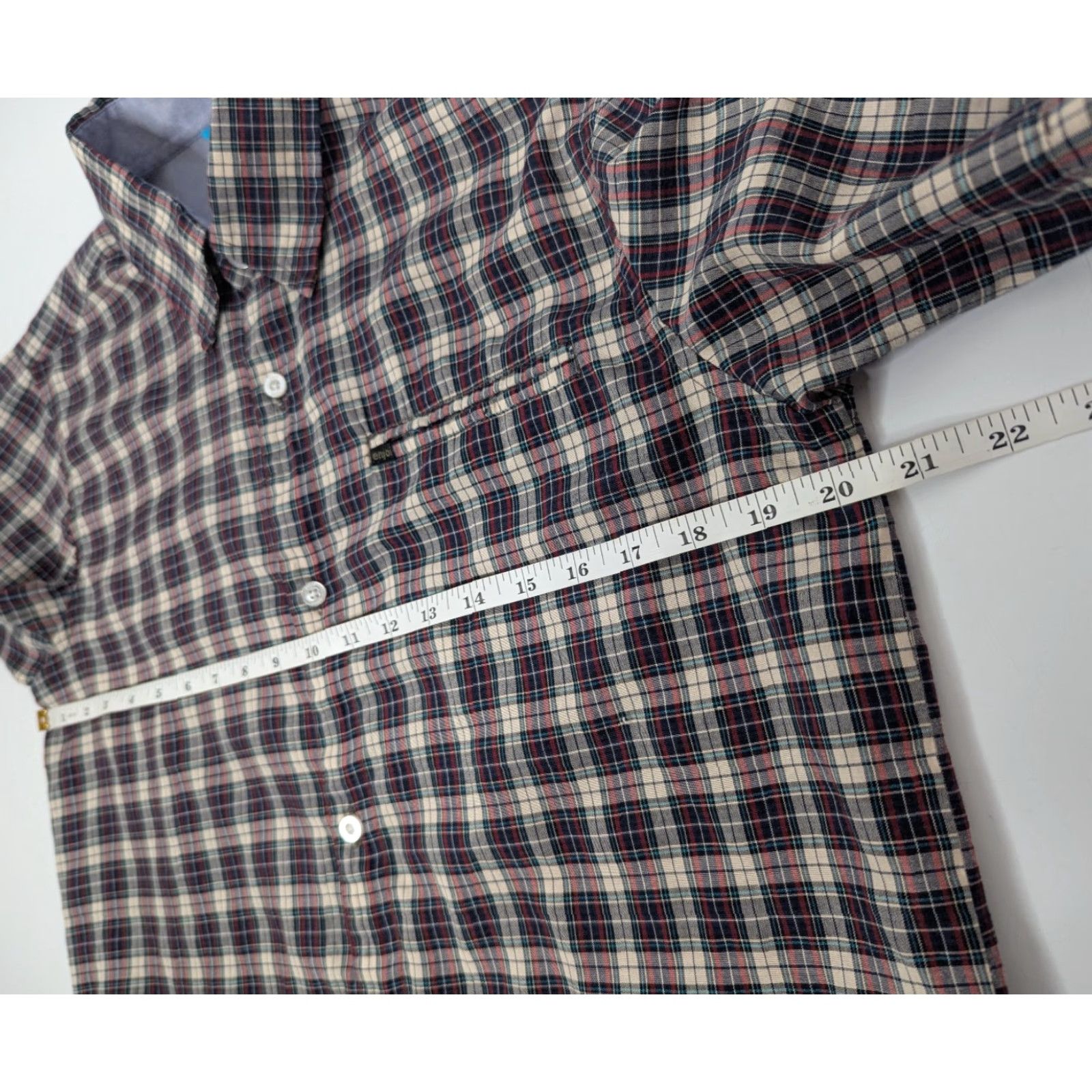 Enjoi Enjoi Shirt Plaid Button-Up Short Sleeve with Front Pocket M Multicolor Cotton Blend Mens Regular Size M Size US M / EU 48-50 / 2 - 5 Thumbnail