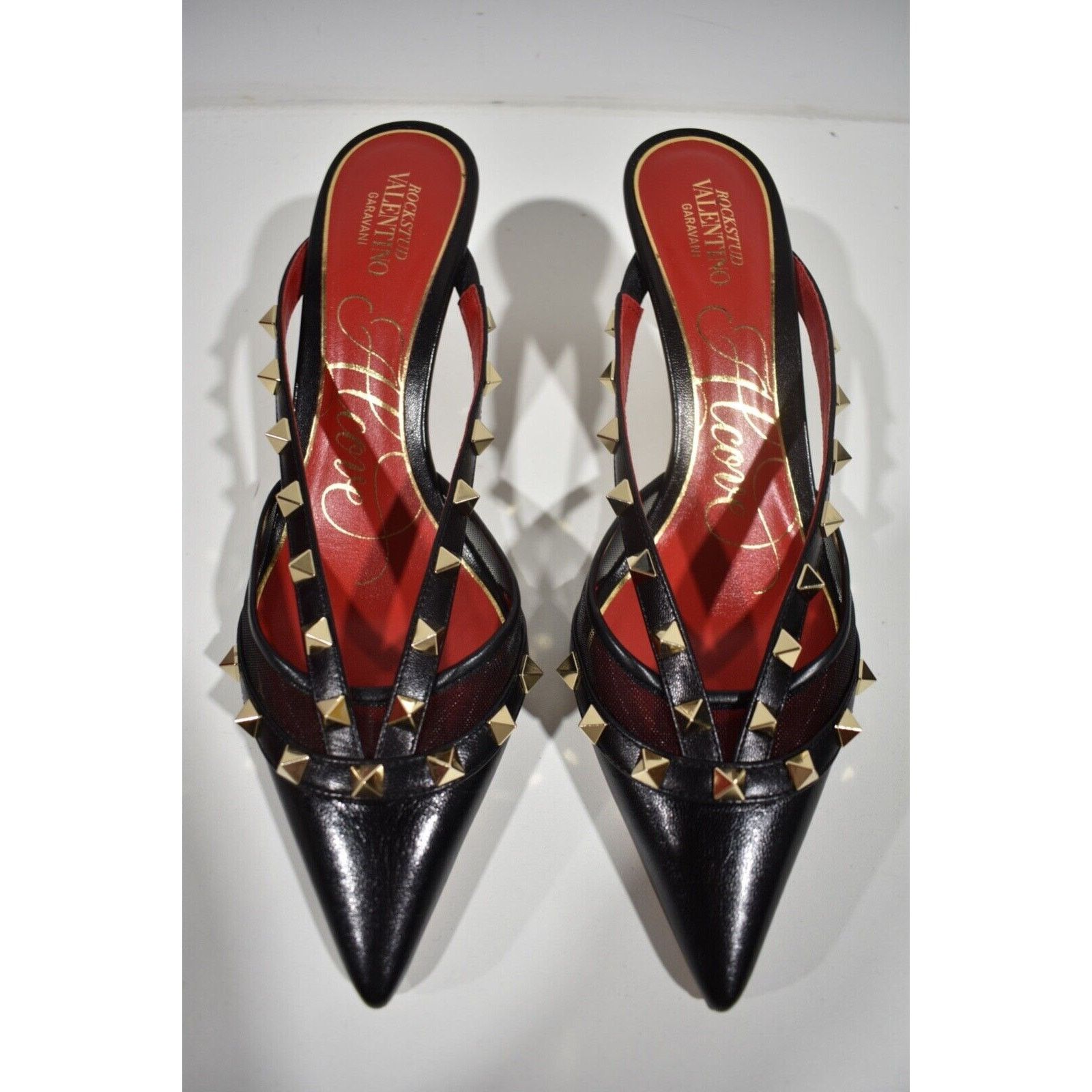 Valentino Rockstud Mule Classic Pointed Backless Sandal Heel Pump 36 Size US 6 / IT 36 - 6 Thumbnail