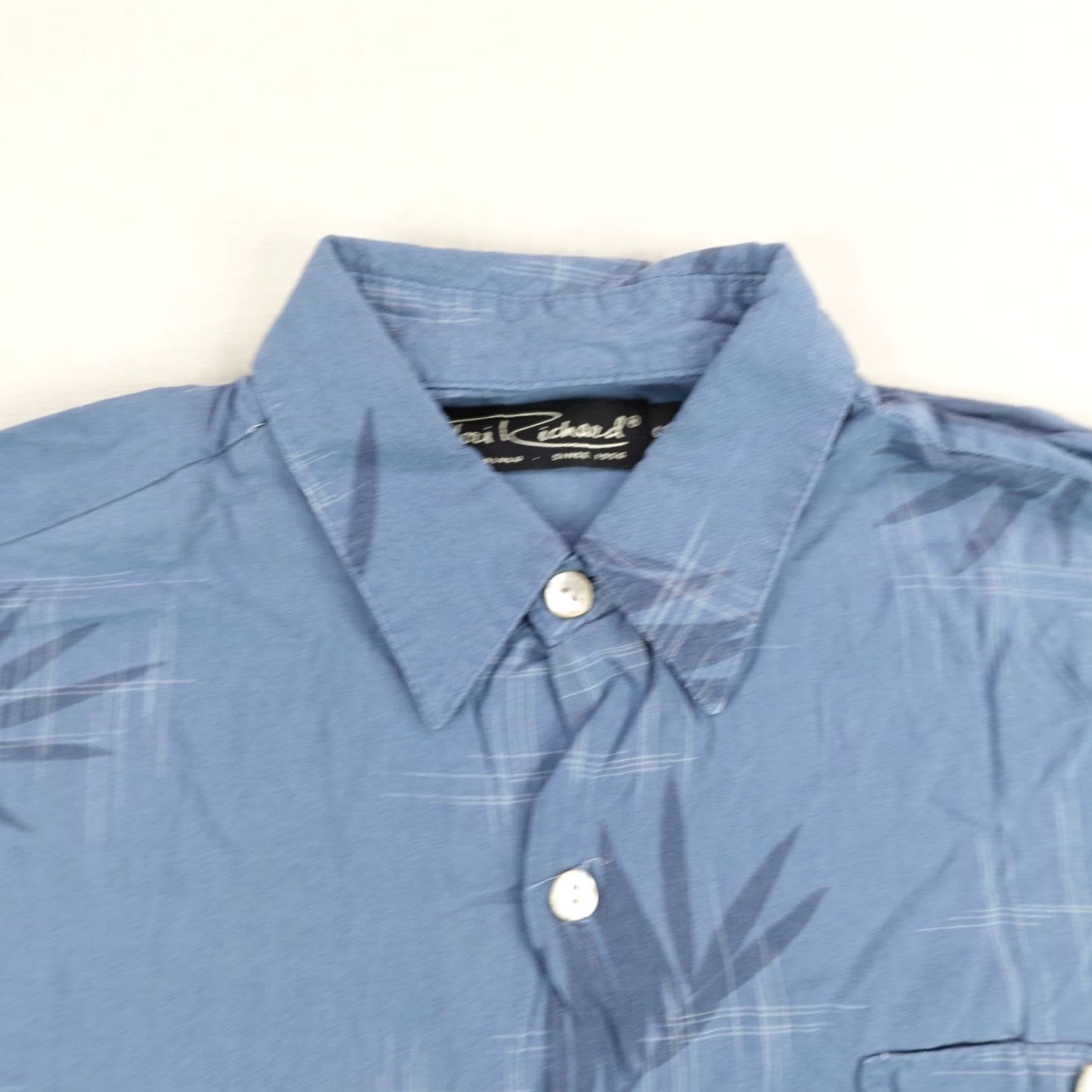 Tori Richard VINTAGE Tori Richard Men's Shirt Small Blue Palm Print Rayon Hawaiian Aloha Beach Casual Vacation Size US S / EU 44-46 / 1 - 3 Thumbnail