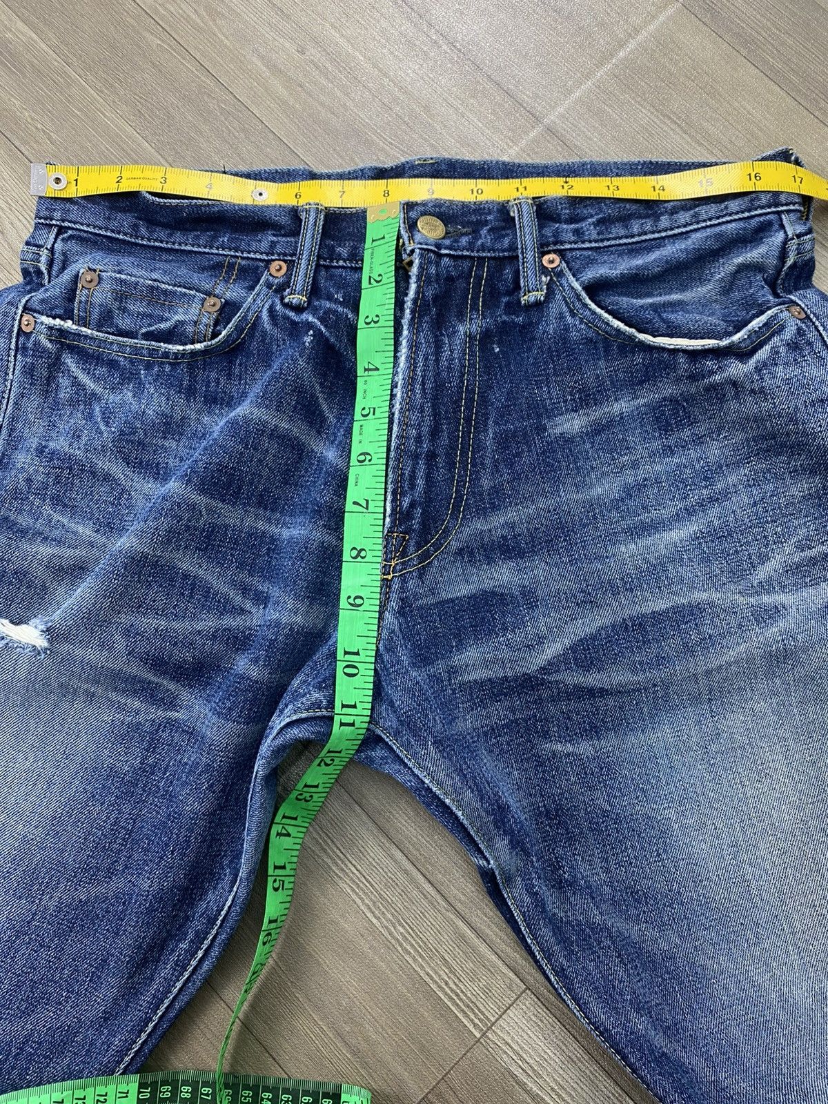 Japanese Brand Knackered Japan Lot402 Selvedge Denim Distressed Faded Jeans Size US 34 / EU 50 - 21 Thumbnail