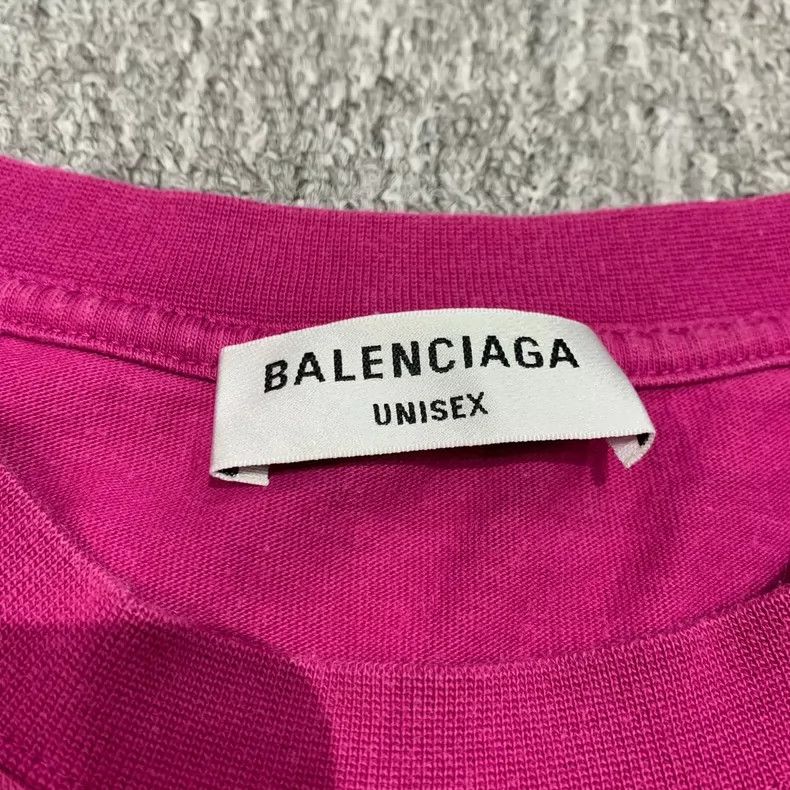 Balenciaga Balenciaga Pink wash damage splash ink short sleeves Size US M / EU 48-50 / 2 - 6 Thumbnail