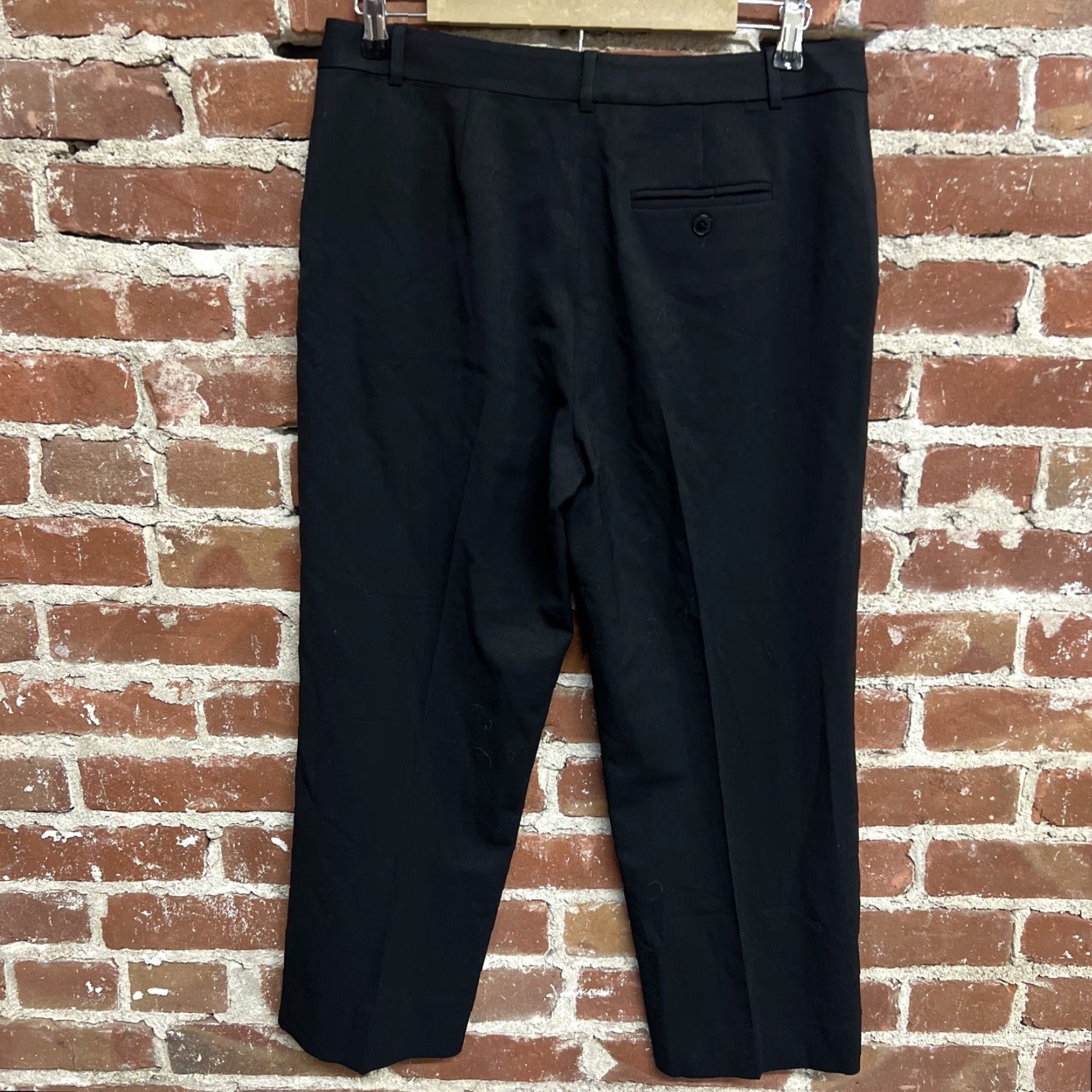Ralph Lauren VINTAGE? No — Lauren Ralph Lauren Womens Black Wide Leg Career Buiness Pants 10P Petite Size 32" / US 10 / IT 46 - 3 Thumbnail
