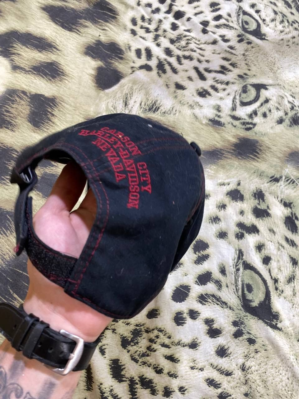 Harley Davidson Hats black Vintage Harley Davidson Cap Y2K streetwear Size ONE SIZE - 8 Thumbnail