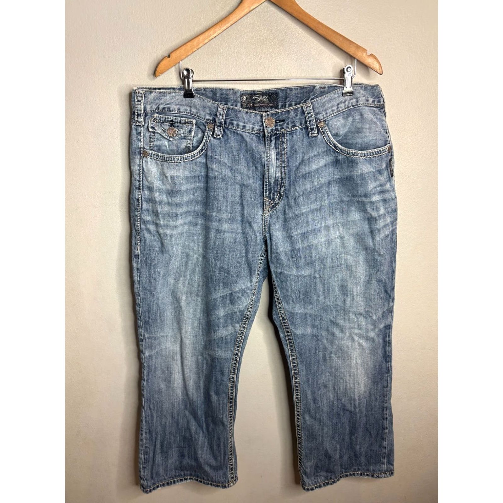 Silver Jeans Co. Silver Jeans Jeans Mens Size 38 Dark Wash Blue Bootcut Denim 6176 USA Style 38x26 Mens Size US 38 / EU 54 - 4 Thumbnail