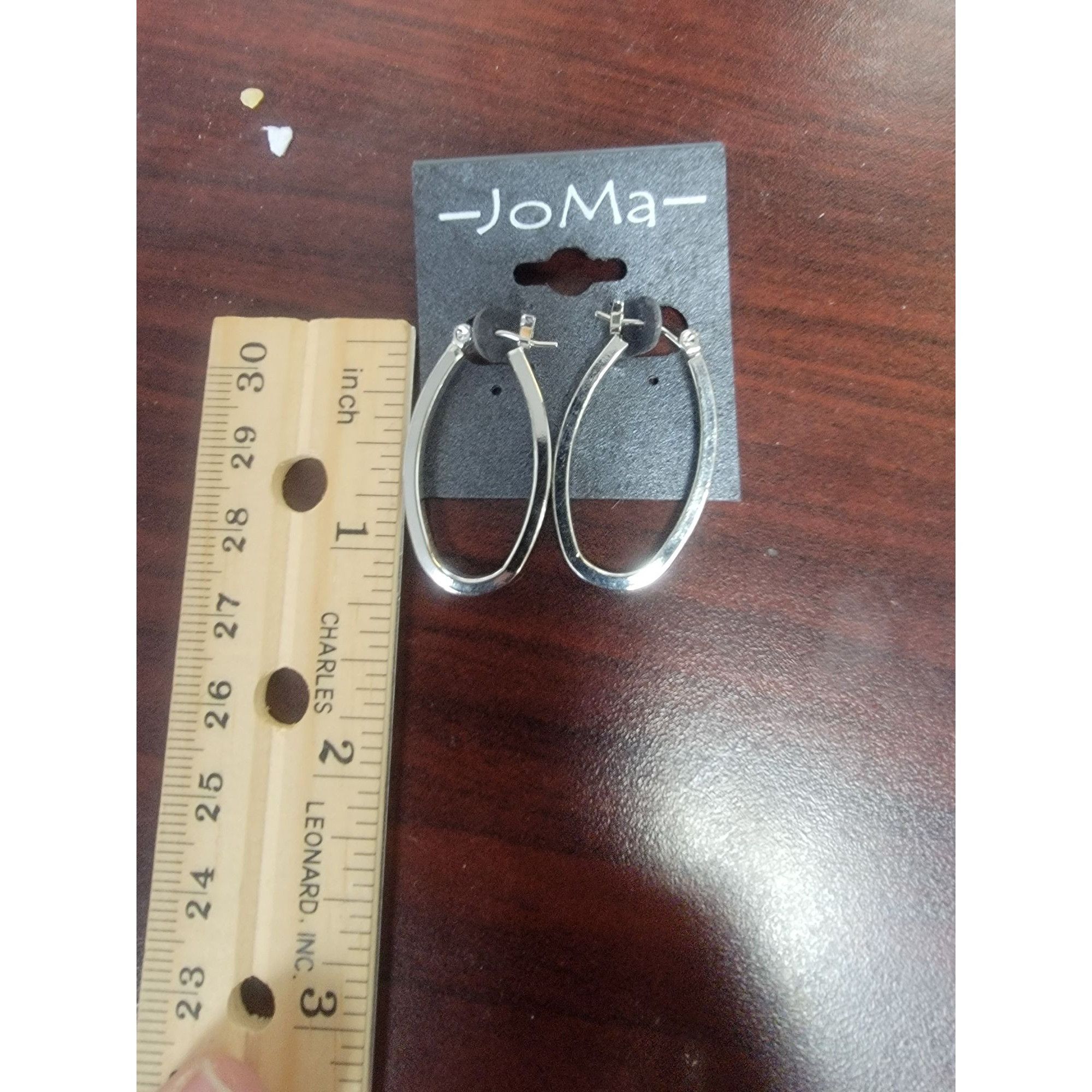 Joma Silver Joma Oval Hoop Earrings For Women Size ONE SIZE - 2 Thumbnail
