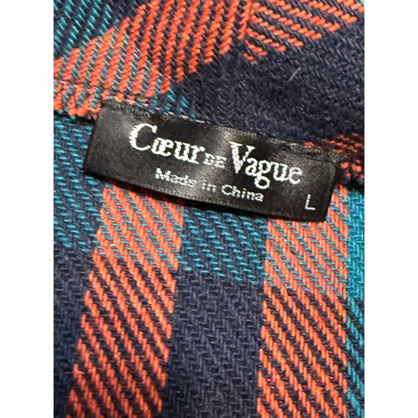 Vintage Coeur De Vague Jacket Women's Large Plaid Vest Cover Up Shirt? Size L / US 10 / IT 46 - 5 Thumbnail