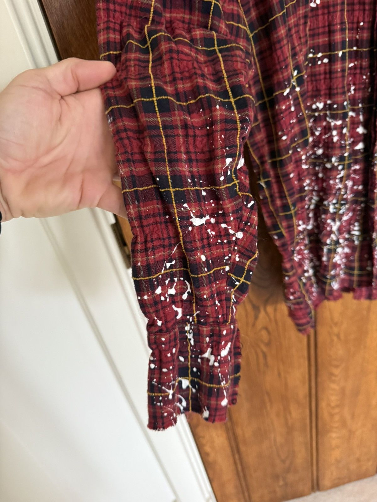 Palm Angels FW21 Palm Angels paint splatter long flannel bleached Grail Size US M / EU 48-50 / 2 - 13 Thumbnail