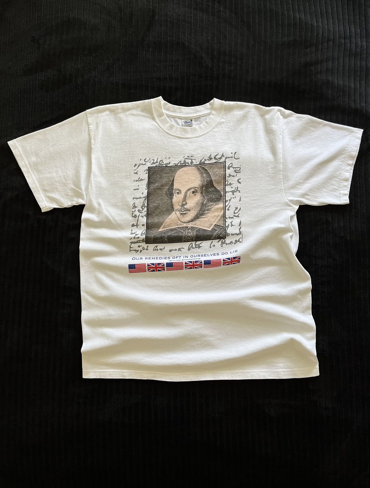 Anvil VINTAGE Y2K WILLIAM SHAKESPEARE ART T-SHIRT Size US L / EU 52-54 / 3 - 3 Thumbnail