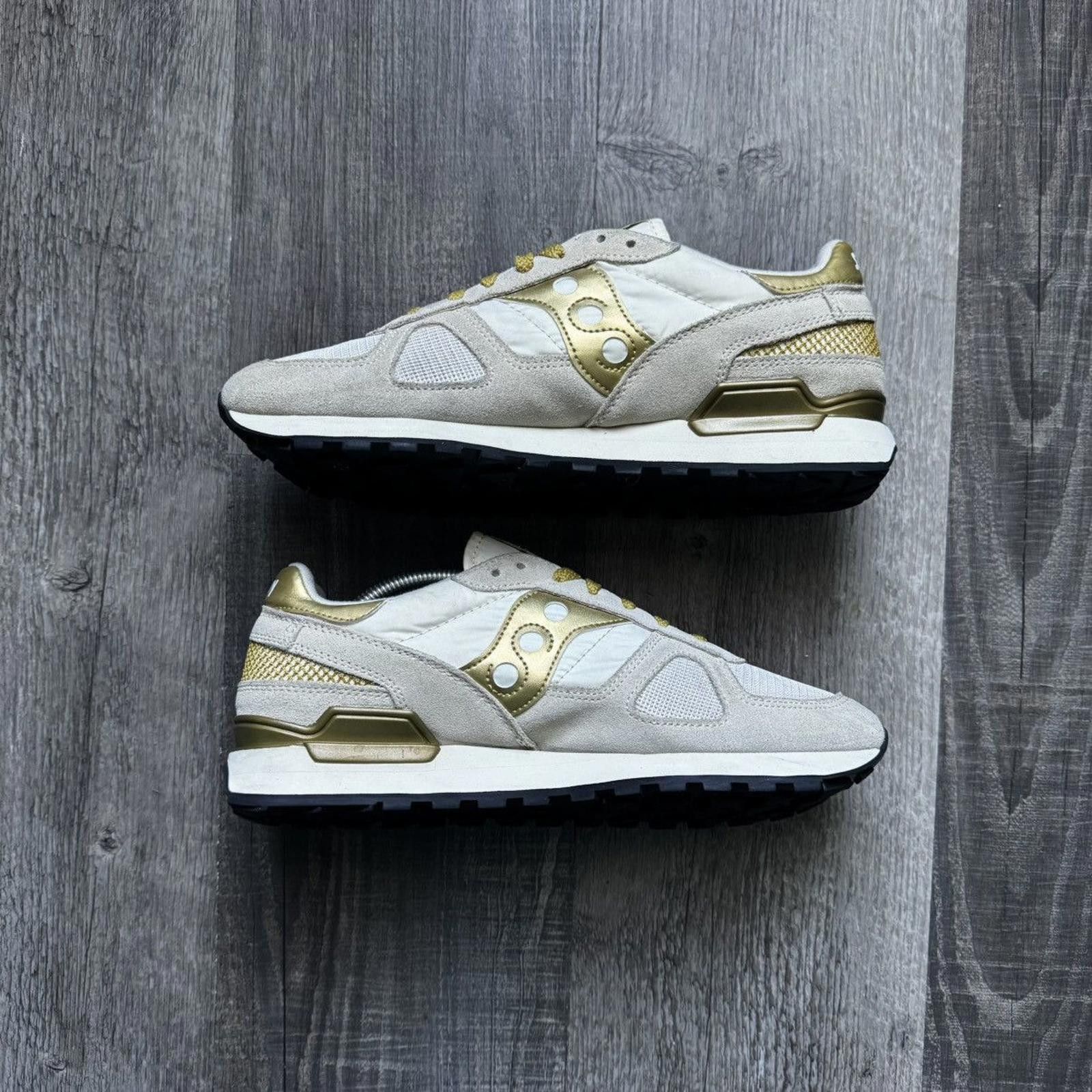 Saucony SAUCONY • VNTG Shadow "White/Gold" (10.5M) Size US 10.5 / EU 43-44 - 3 Thumbnail