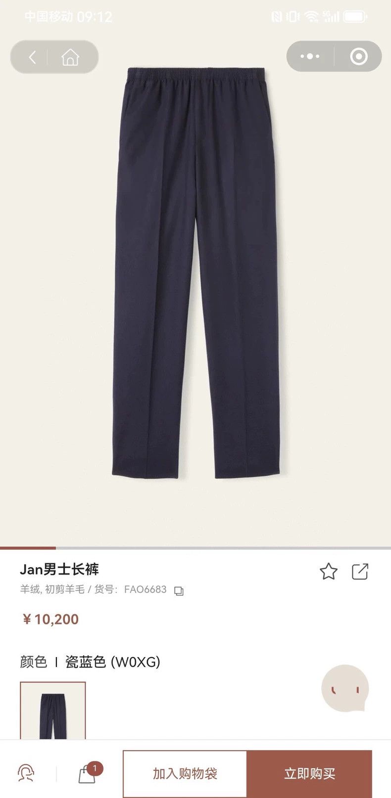 Loro Piana LORO PIANA Men's trousers Size US 30 / EU 46 - 2 Thumbnail